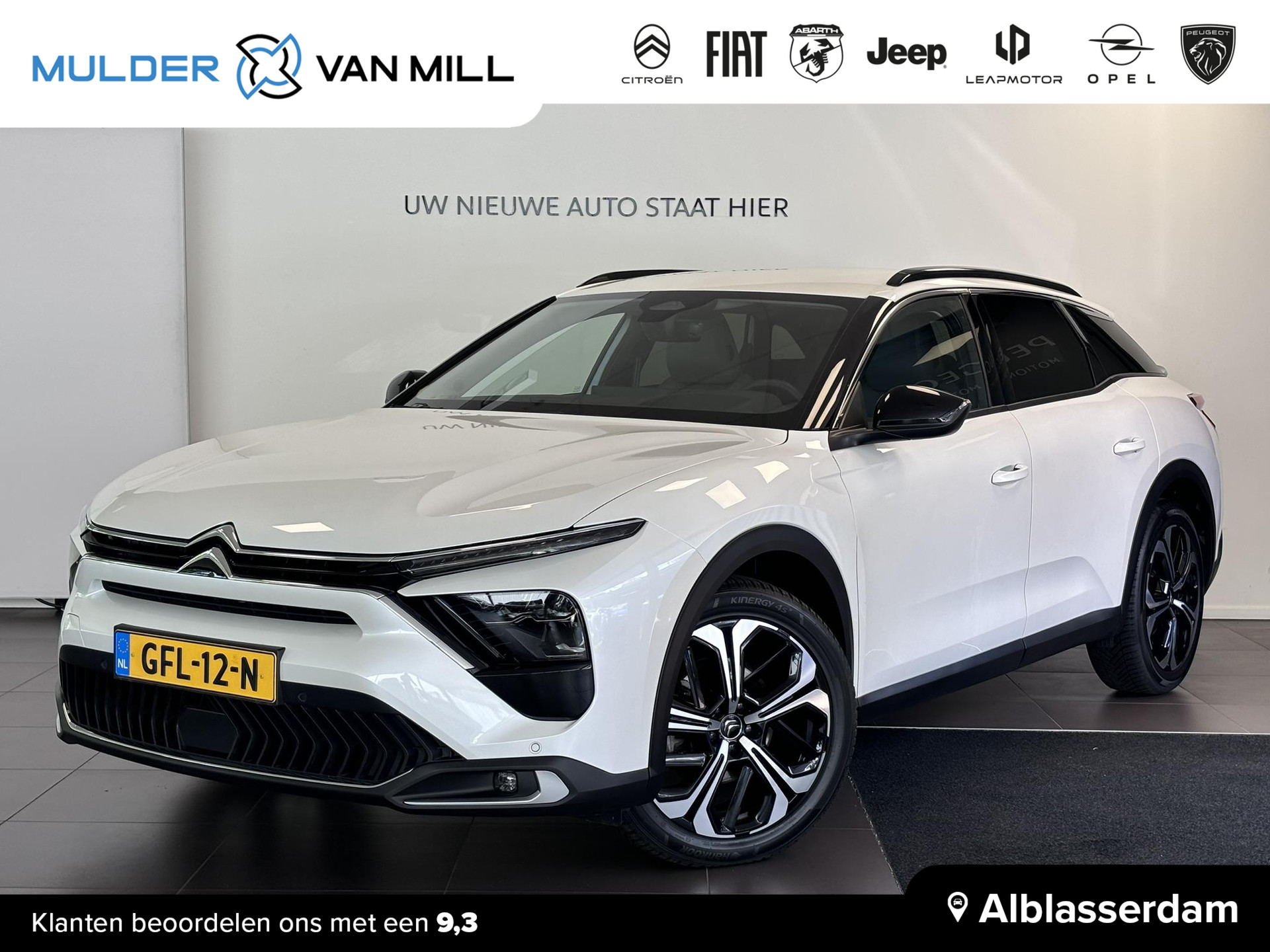 Citroën C5 X Shine 1.2 PureTech 130pk EAT8 AUTOMAAT | NAVI | LEDER | DAKRAILS | ADAPTIVE CRUISE | KEYLESS | CAMERA | 19" LM-VELGEN | STOEL + STUUR + VOORRUITVERW. | CLIMA |