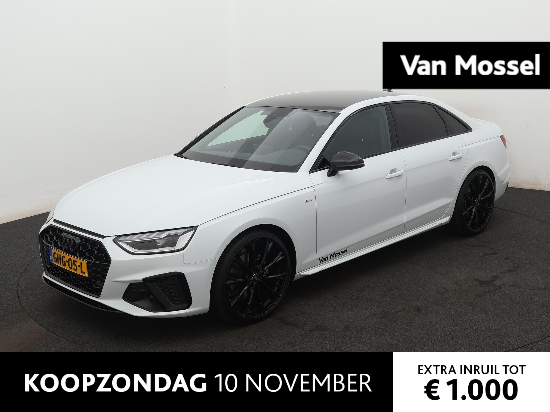 Audi A4 Limousine 35 TFSI S edition Competition 150 PK | S-line | Automaat | Navigatie | Cruise Control | Climate Control | Stoelverwarming | Virtual Cockpit | LED Matrix | 20" Lichtmetalen velgen | Privacy glass |