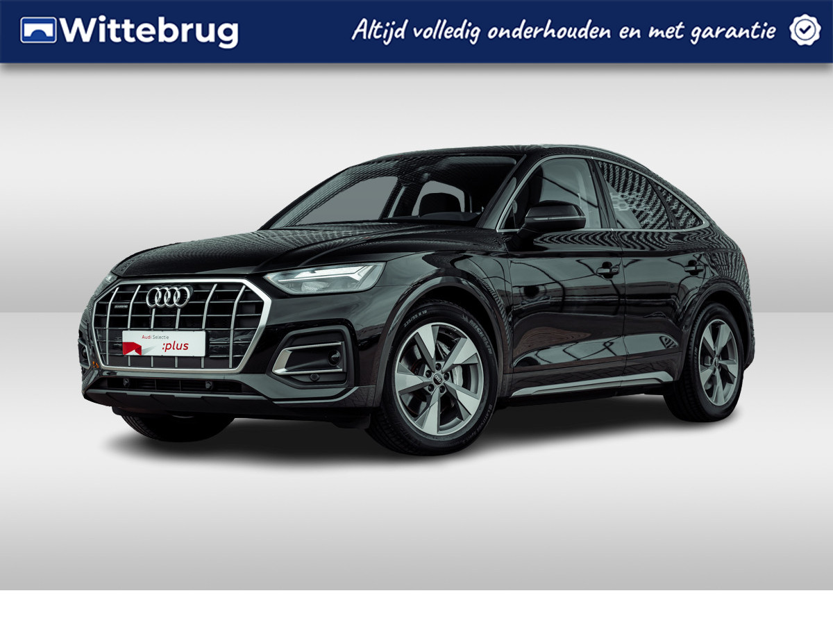 Audi Q5 Sportback 50 TFSI e 299pk quattro Advanced | Luchtvering | Sportstoelen | Leder | Stoelverwarming | 19" LM velgen | Camera