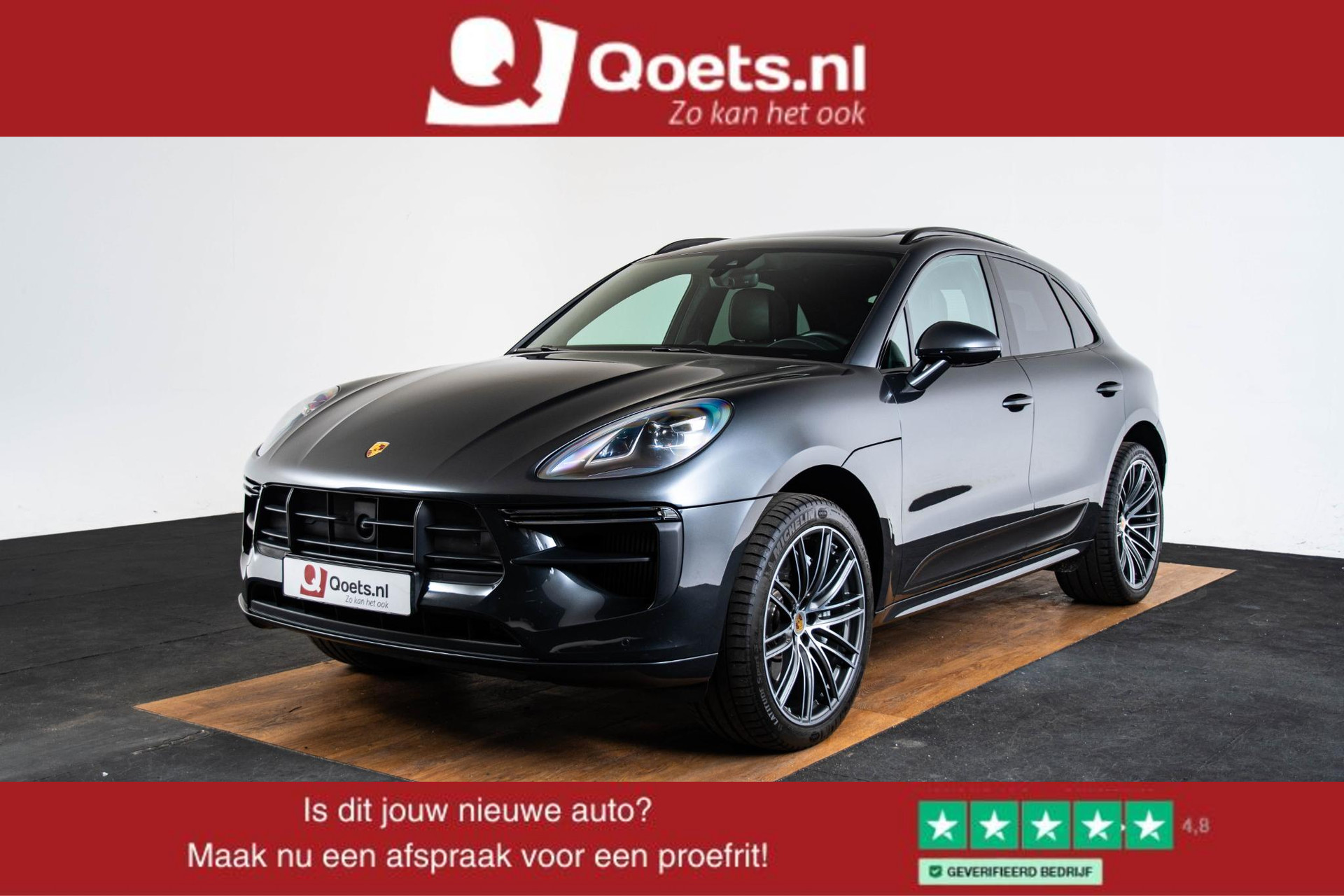 Porsche Macan 2.9 Turbo Panoramadak - Luchtvering - Sportdesign Pakket - Stoelverwaming/ventilatie - Sportuitlaat - Adaptieve Cruise Control - Interieurvoorverwarming - BOSE - Interieurpakket carbon