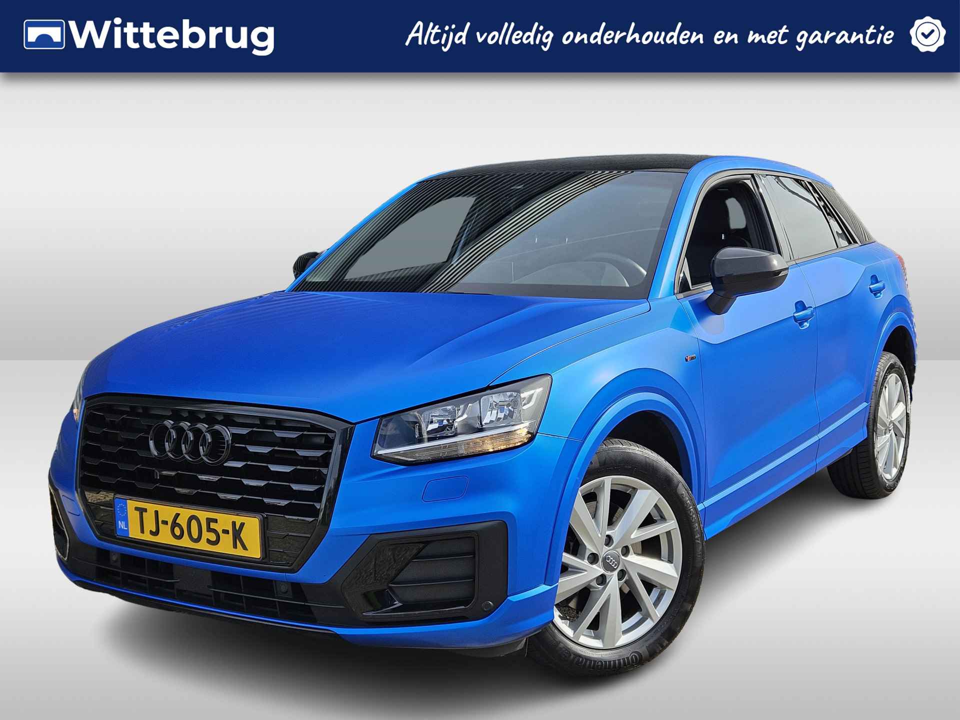 Audi Q2 1.0 TFSI Sport Pro Line Automaat | Navigatie | Mat Blauwe Wrap met Zwart Dak | S-Line Pakket - 1/48