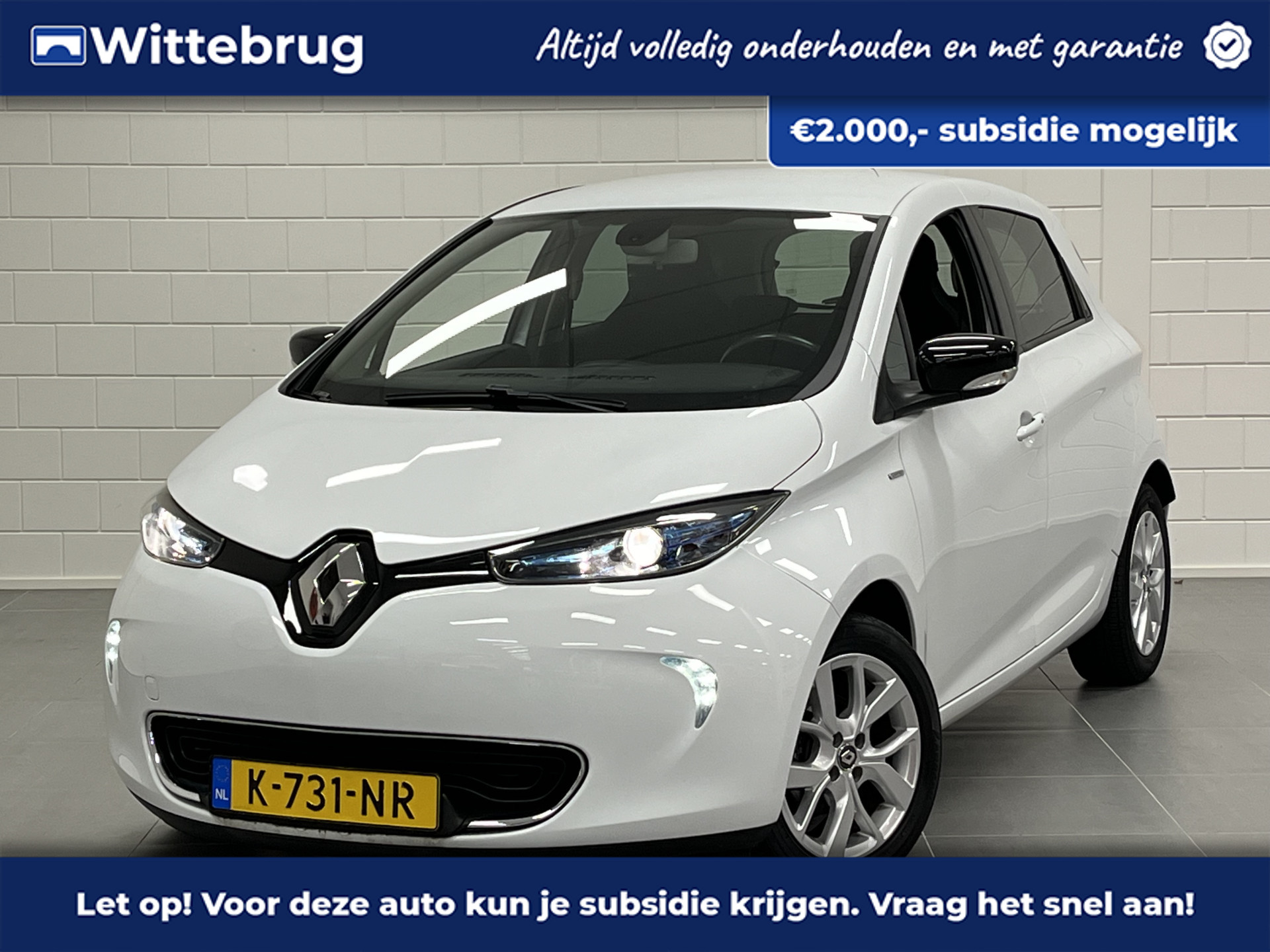 Renault ZOE R110 Limited 41 kWh ACCU HUUR | NAVIGATIE | LICHTMETALEN VELGEN | 2000 EURO SEPP SUBSIDIE