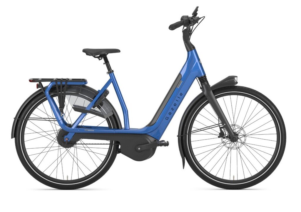 GAZELLE Avignon HMB Belt Test e-bike Dames Tropical Blue Glans 53cm 2023