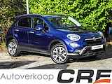 Fiat 500 X 1.4 Turbo MultiAir Lounge automaat / zwart leer/stof / stuurverwarming / stoelverwarming / airco / cruise control / navi / USB / privacy glass achter