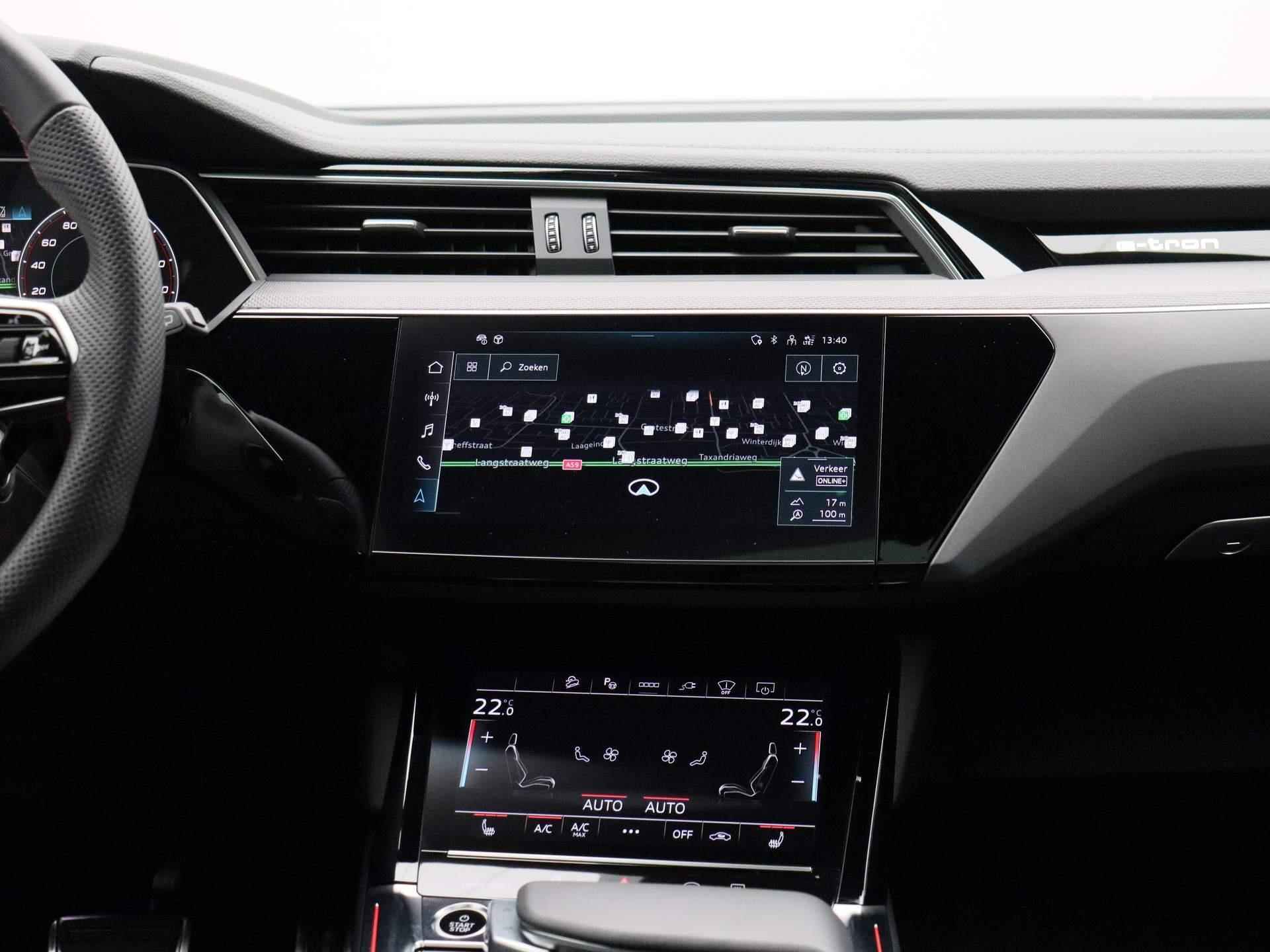 Audi Q8 e-tron 55 quattro S Edition 115 kWh 408 PK | S-line Interieur & Exterieur | Navigatie | 360 Camera | Panoramadak | Adaptive Cruise Control | Head-up Display | Stoelverwarming | Lichtmetalen velgen | Climate Control | Audi Virtual Mirrors | Fabrieksgarantie | - 9/56