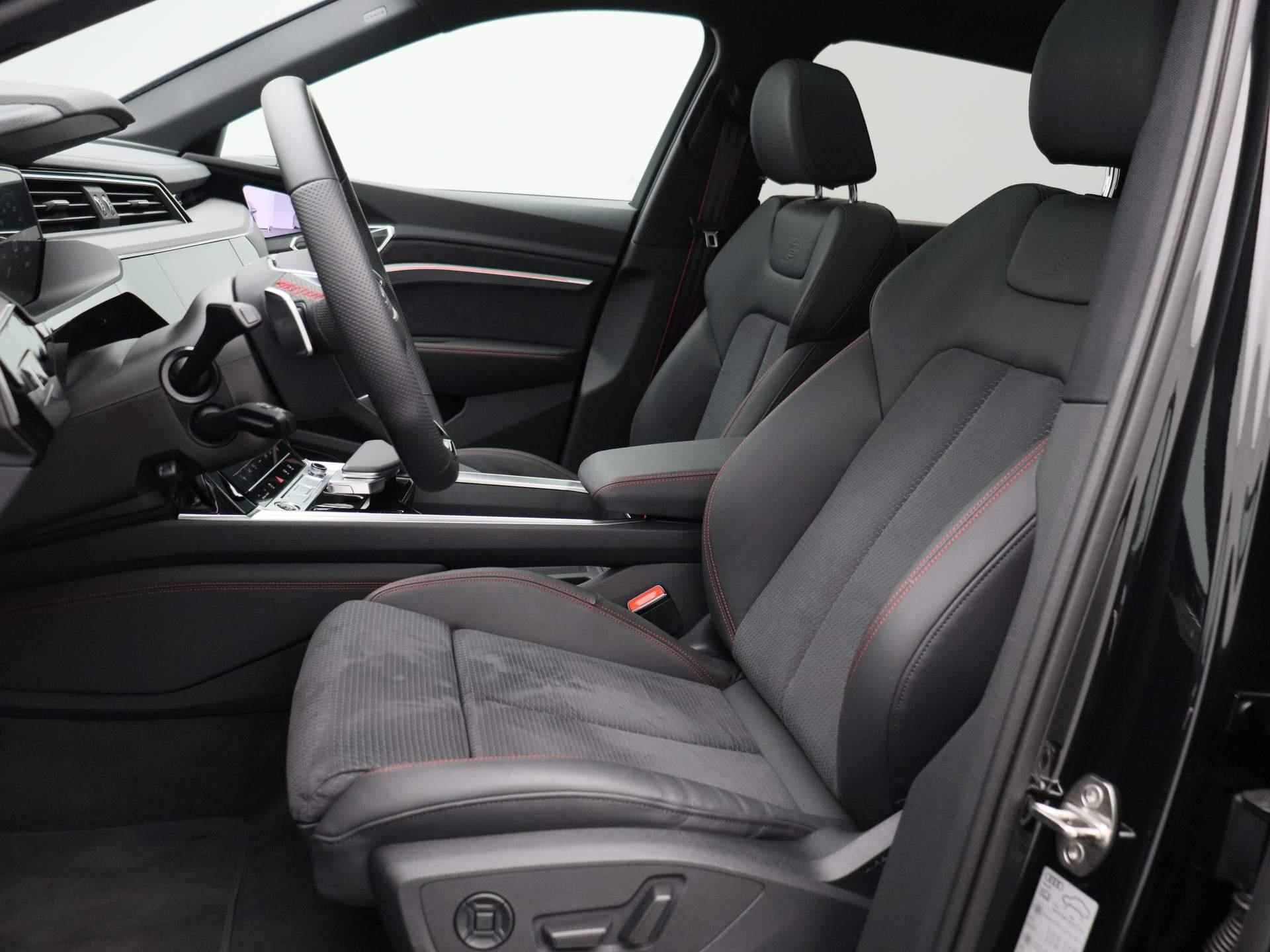 Audi Q8 e-tron 55 quattro S Edition 115 kWh 408 PK | S-line Interieur & Exterieur | Navigatie | 360 Camera | Panoramadak | Adaptive Cruise Control | Head-up Display | Stoelverwarming | Lichtmetalen velgen | Climate Control | Audi Virtual Mirrors | Fabrieksgarantie | - 12/56