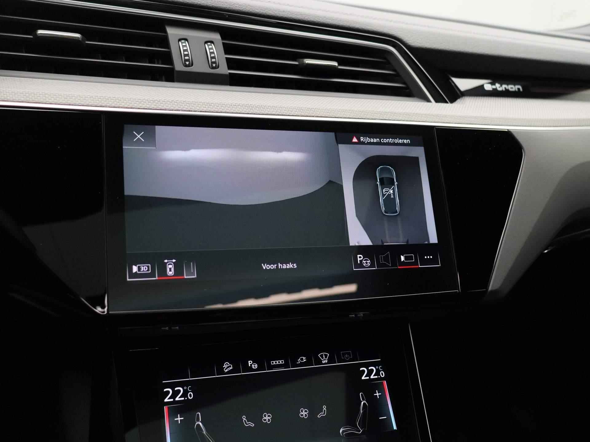 Audi Q8 e-tron 55 quattro S Edition 115 kWh 408 PK | S-line Interieur & Exterieur | Navigatie | 360 Camera | Panoramadak | Adaptive Cruise Control | Head-up Display | Stoelverwarming | Lichtmetalen velgen | Climate Control | Audi Virtual Mirrors | Fabrieksgarantie | - 20/56