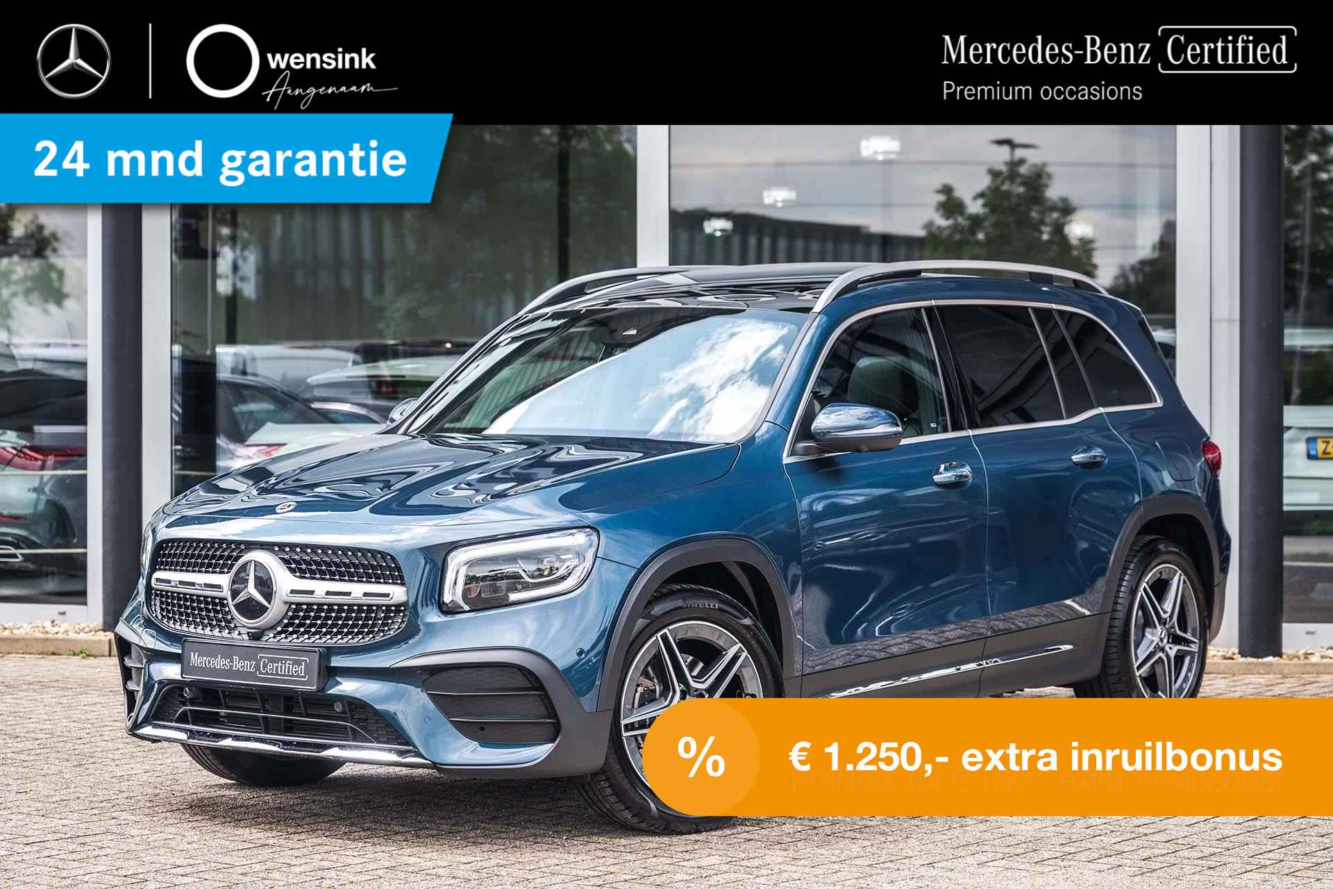 Mercedes-Benz GLB 200 AMG Line | Panoramadak | Adaptieve cruisecontrol | Lederen bekleding | Sfeerverlichting | 360 camera | - 1/37