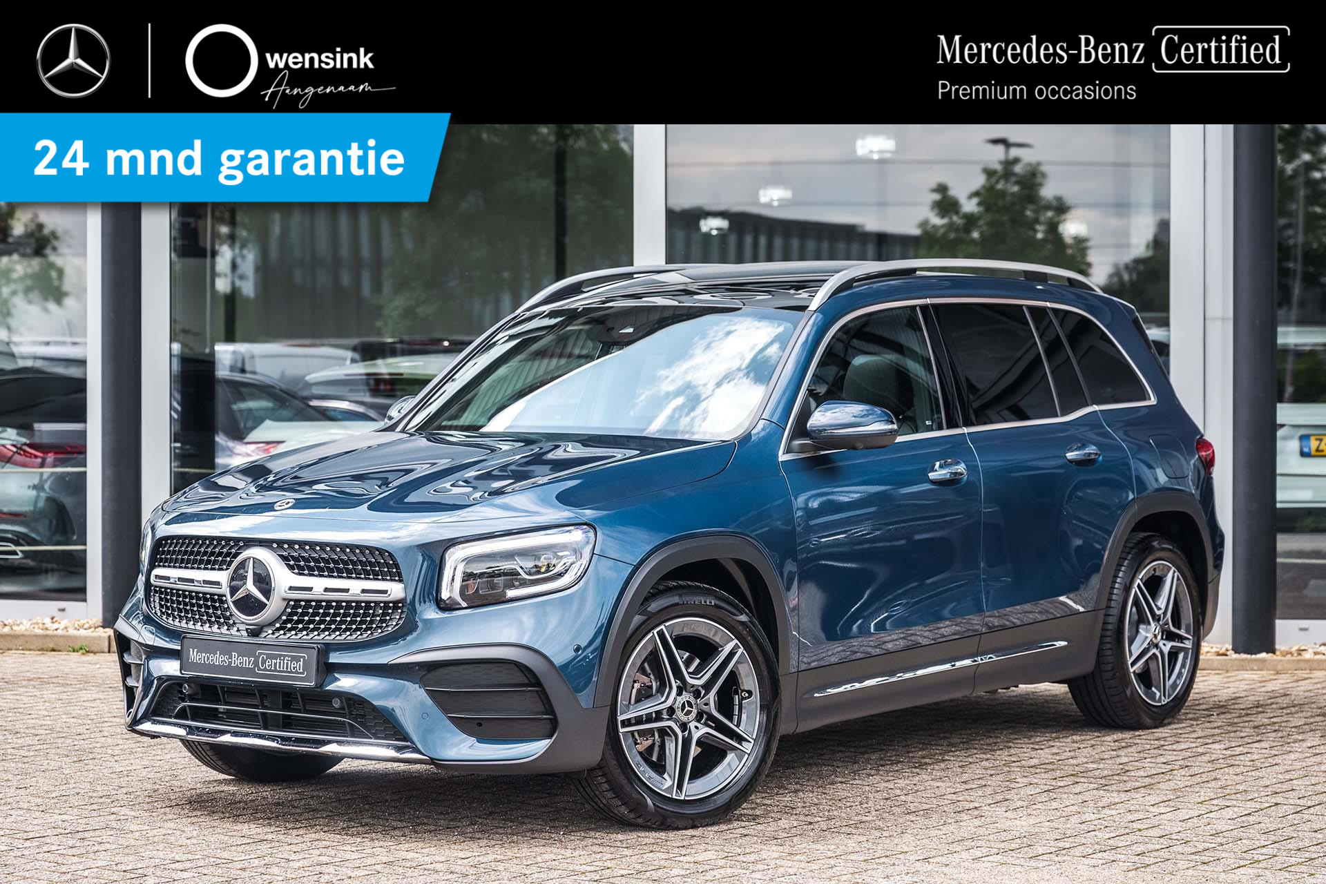 Mercedes-Benz GLB 200 AMG Line | Panoramadak | Adaptieve cruisecontrol | Lederen bekleding | Sfeerverlichting | 360 camera |