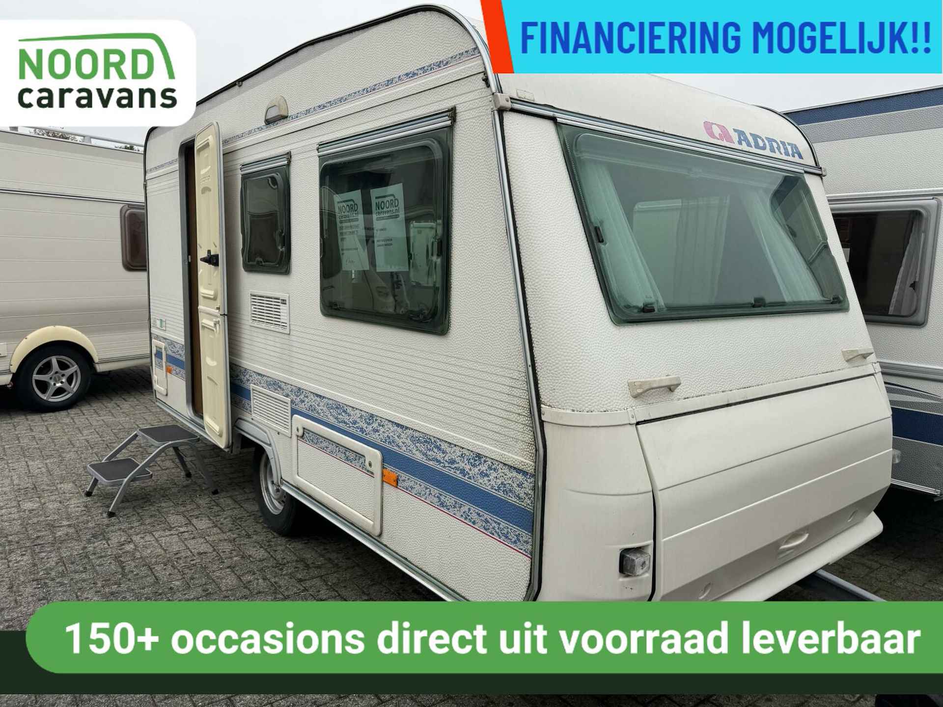 ADRIA UNICA 390 DS VOORTENT + DWARSBED + FIETSENDRAGER