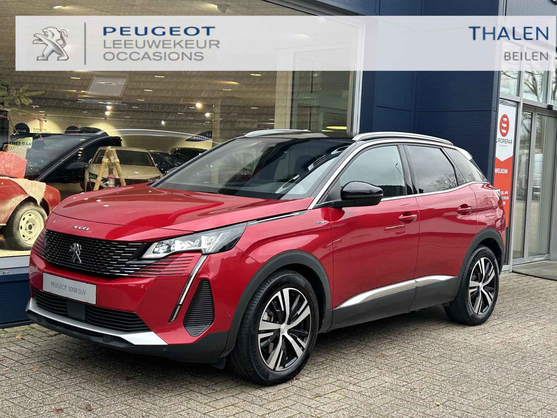 Peugeot 3008 1.6 HYbrid 225 GT | Navigatie | Plug in Hybride | Elektrische Achterklep | Keyless Entry | Full LED Verlichting | Automaat | Dodehoek bewaking | Stoelverwarming | Cruise Control | Lichtmetaal | Camera.