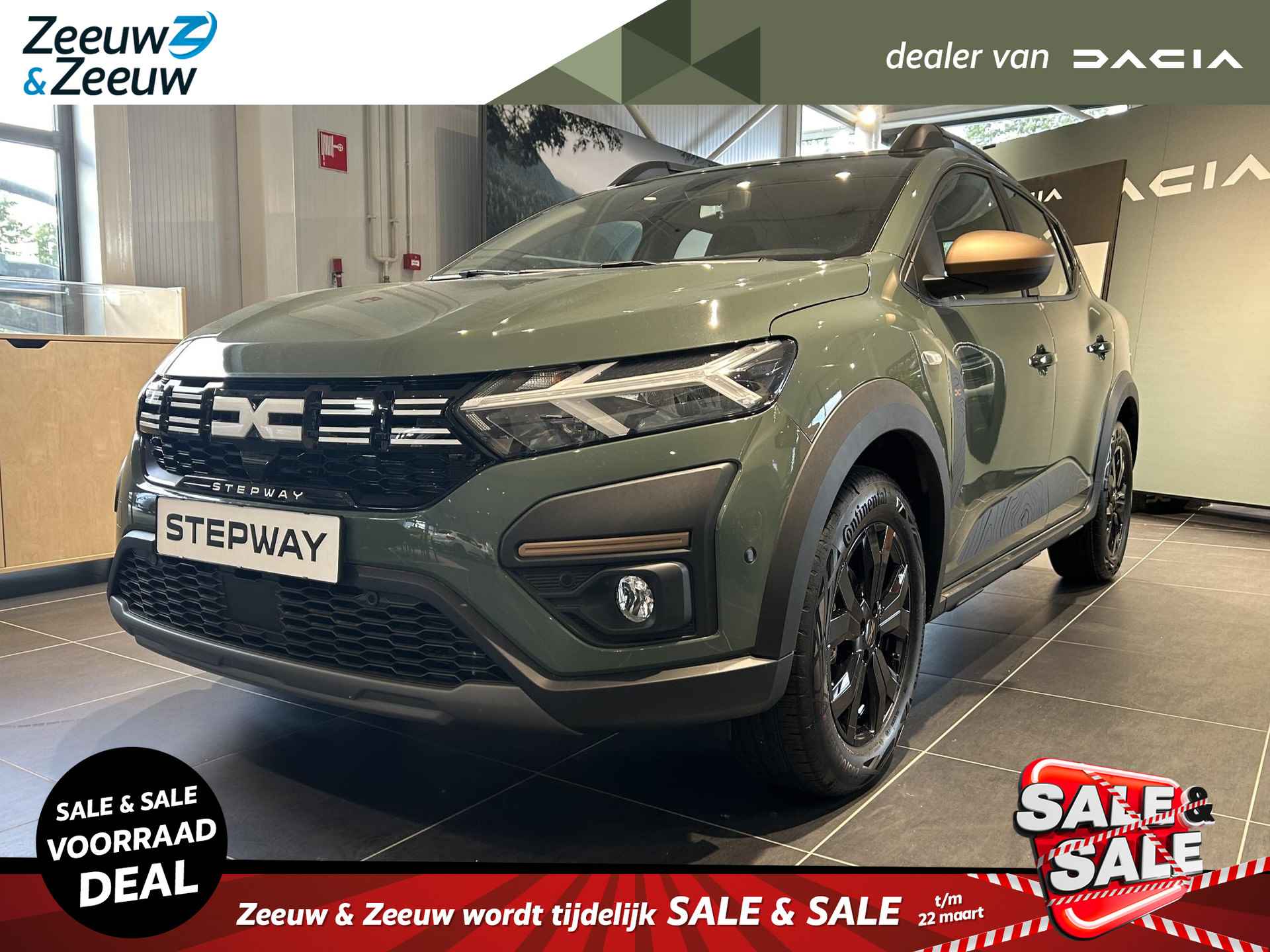 Dacia Sandero Stepway TCe 100 ECO-G Up&Go Dacia Sandero Stepway TCe 100 ECO-G  Up&Go | Profiteer nu van de Dacia 50/50 deal tegen slechts 0,99% actietarief | Nu uit voorraad leverbaar | - 1/34