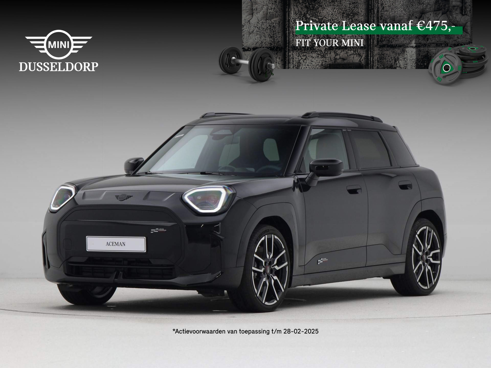 MINI Aceman E John Cooper Works Pakket M PRIVATE LEASE EUR 535,- (48 mnd/10.000 km)