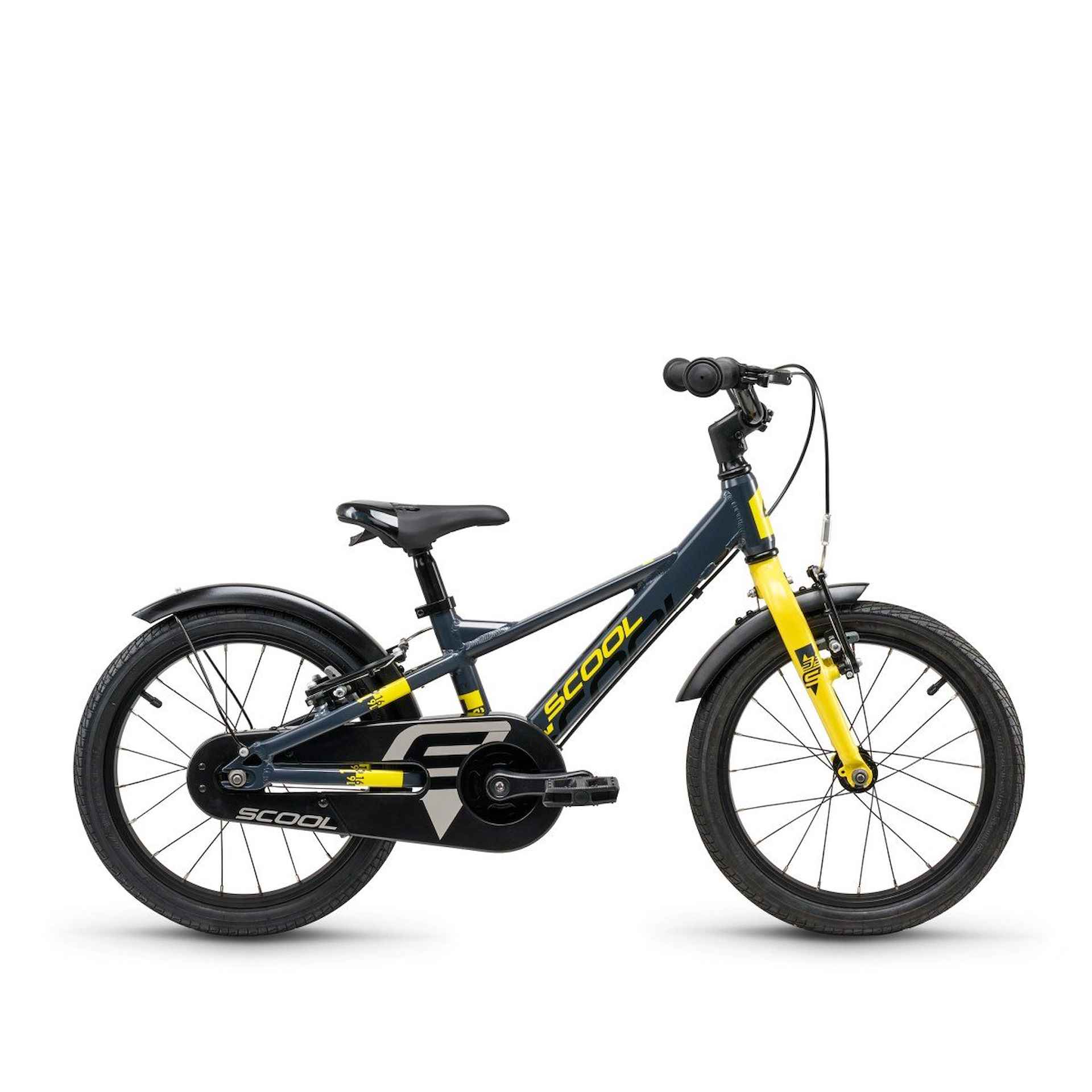 Scool XXlite EVO 16-1 1-Speed vrijloop Jongens Dark Grey/Yellow 2024 - 1/1