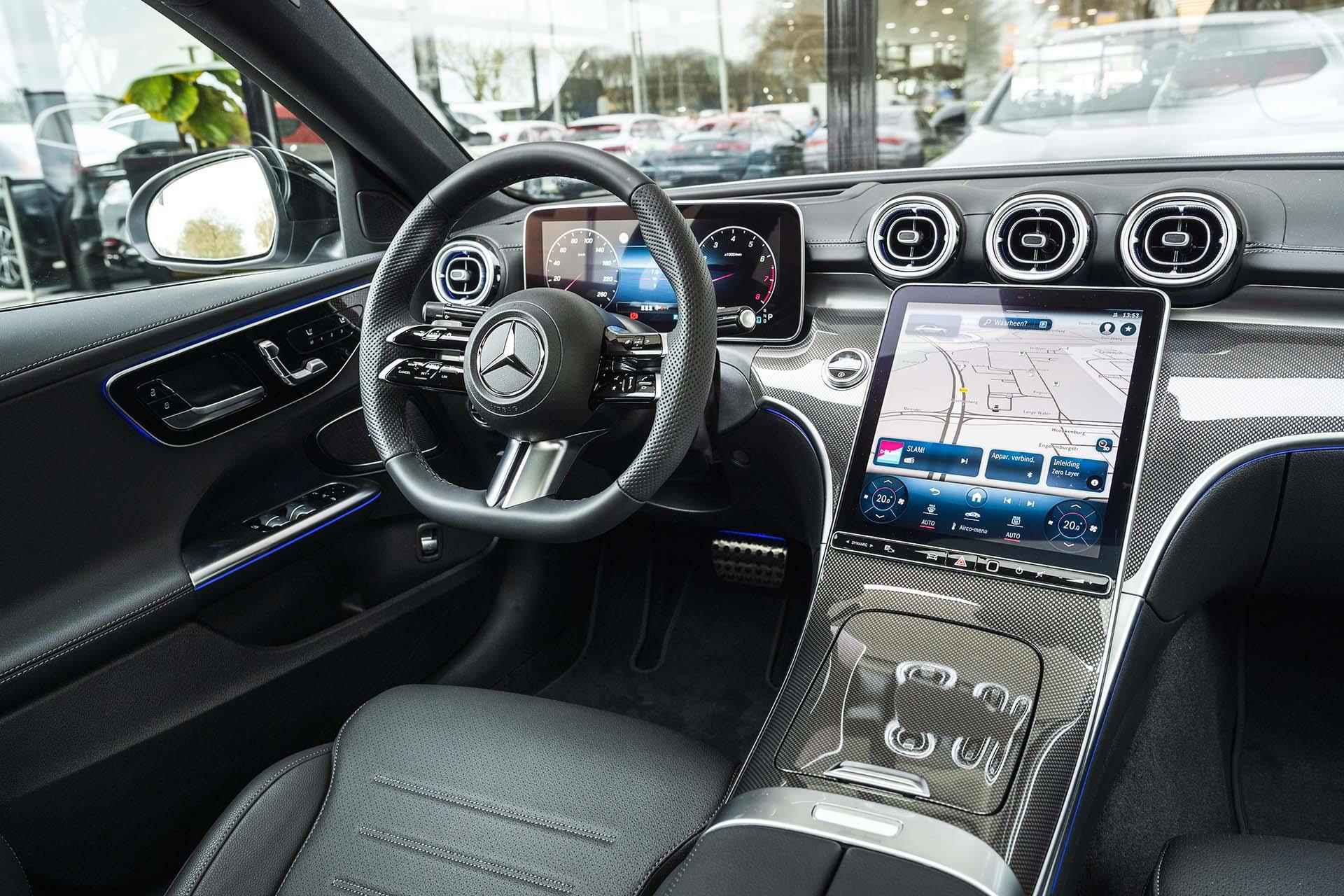 Mercedes-Benz C-Klasse 300 AMG Line | Panorama-schuifdak | Trekhaak | Stoel ventilatie/verwarming | 360* camera | BURMESTER | Sfeerverlichting - 23/32