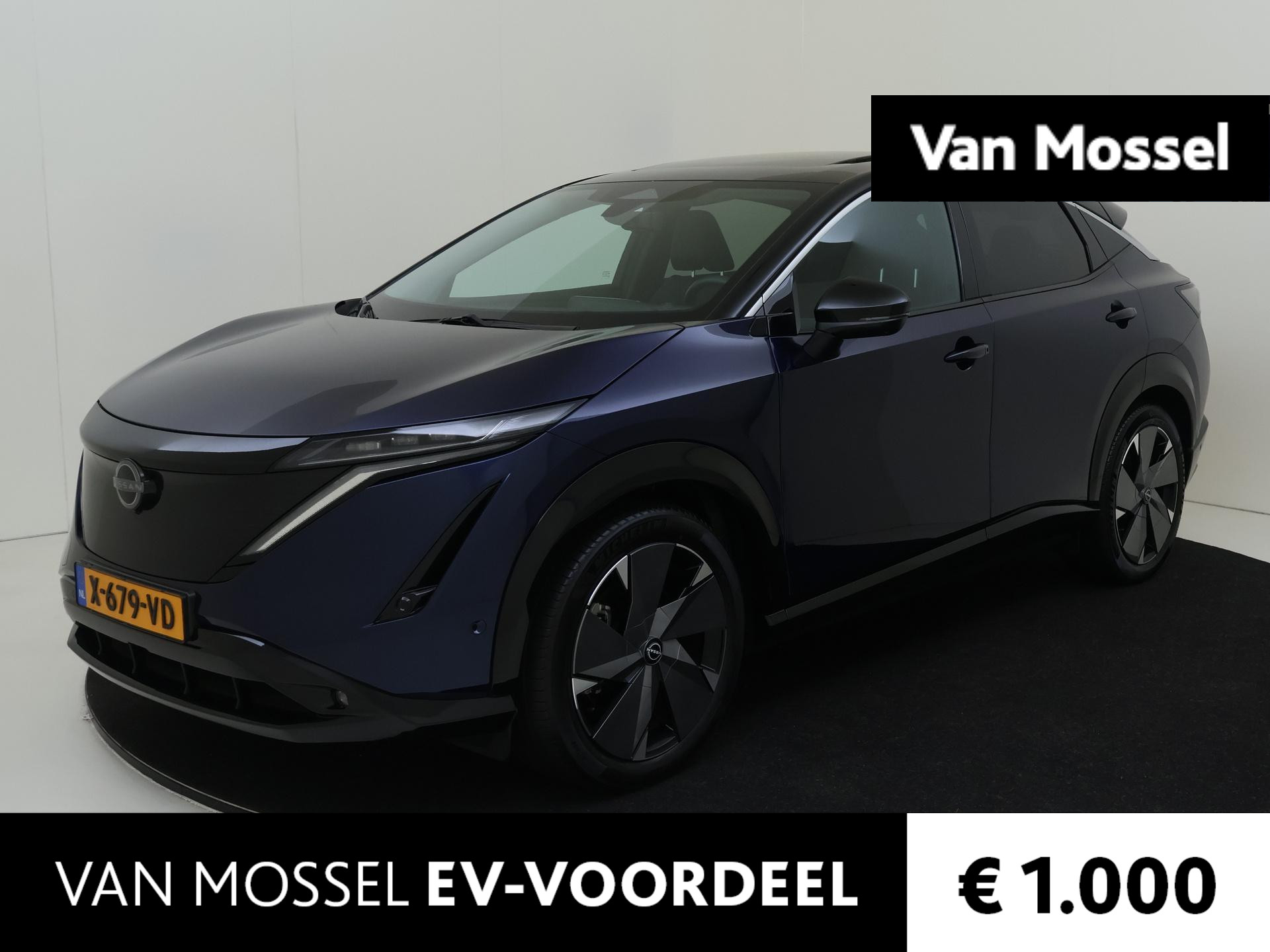 Nissan Ariya Evolve 91 kWh | Bose Audio | Schuif/kanteldak | Draadloze Apple Carplay & Android Auto | Elektrisch Verstelbare Stoelen | Stoel/Stuurwiel Verwarming | inclusief tot €20.000 korting