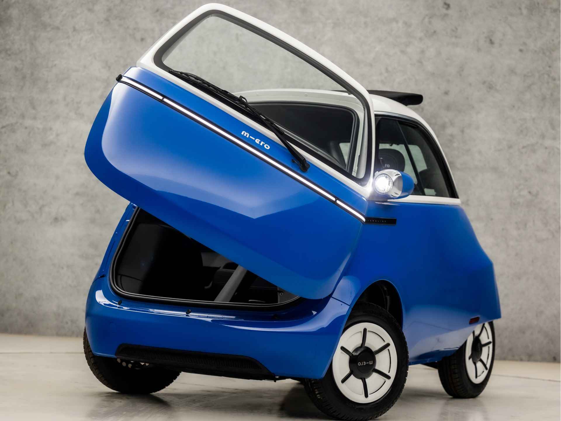 Microlino L7 Competizione 10.5 kWh (LEASE 300,- P/M, DIRECT LEVERBAAR, NIEUW, VERSIE 2, ZURICH BLUE DUOCOLOR, 90 KM/H, 180KM ACTIERADIUS, NIEUW) - 11/34