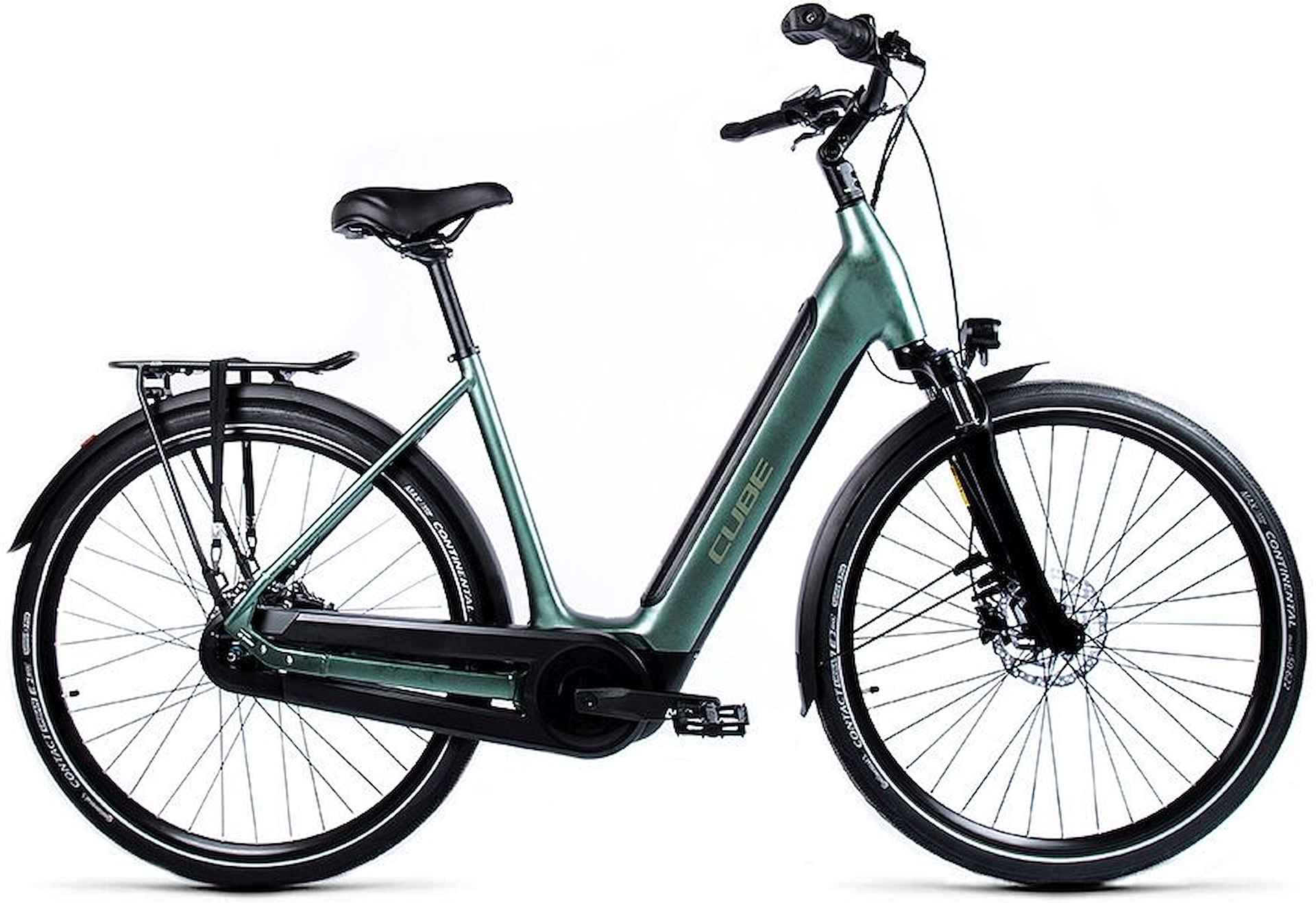 CUBE SUPREME HYBRID 500 SE GREEN/GREEN 2023 Lageinstap Green/green 50cm EE S 2023 - 1/2