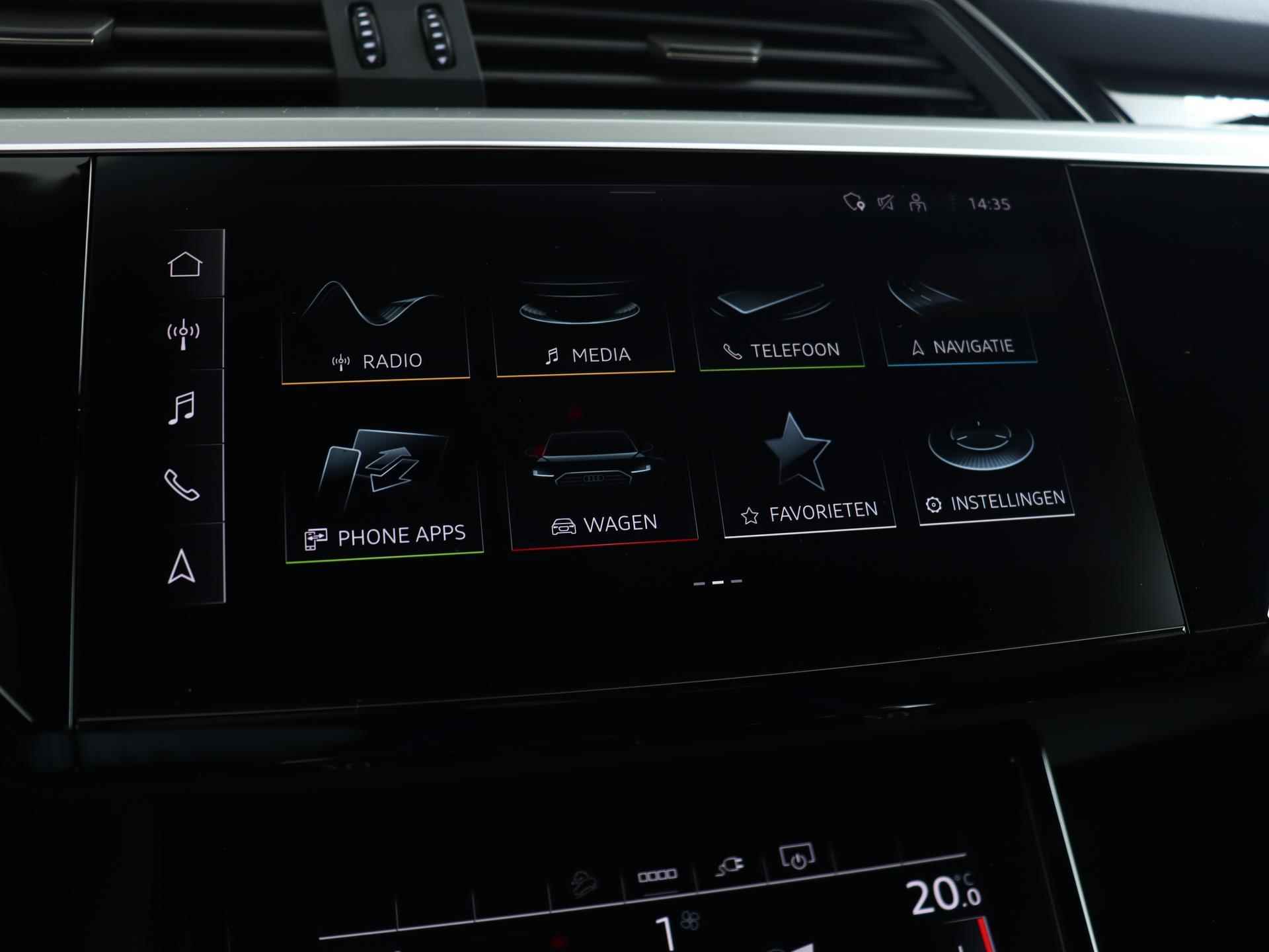 Audi Q8 Sportback e-tron 55 quattro S Edition 115 kWh | Panoramadak | Camera | LED | Adaptive Cruise | Stoelverwarming | Navigatie | - 35/46