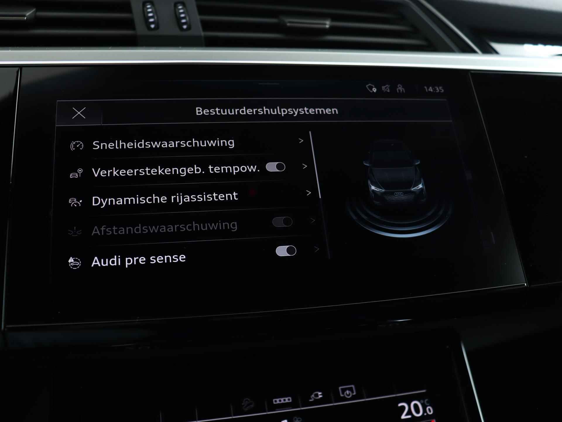 Audi Q8 Sportback e-tron 55 quattro S Edition 115 kWh | Panoramadak | Camera | LED | Adaptive Cruise | Stoelverwarming | Navigatie | - 38/46