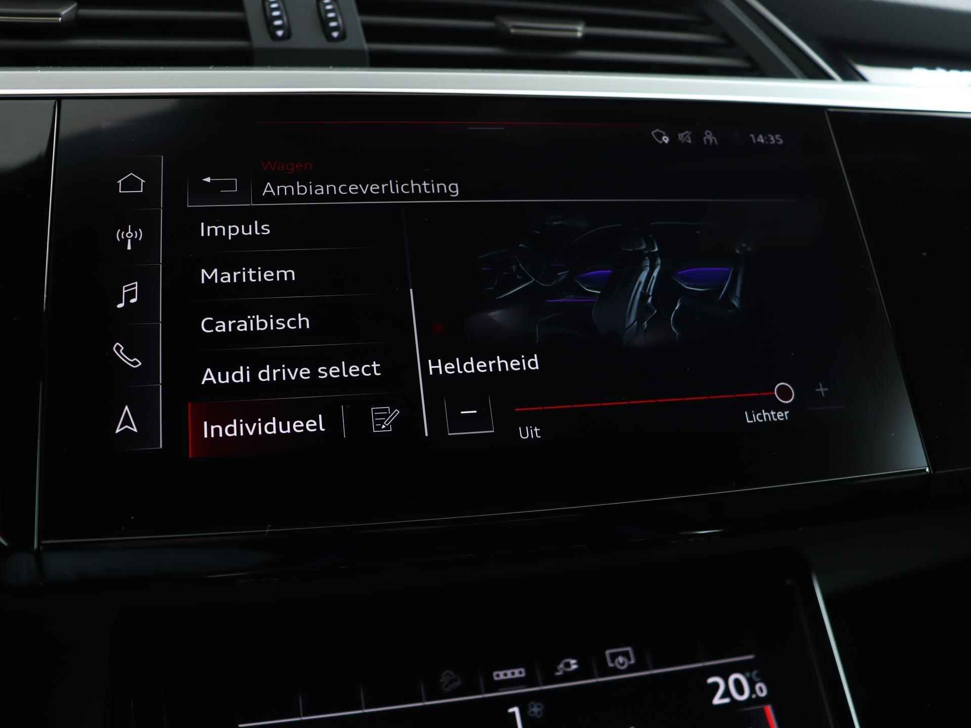 Audi Q8 Sportback e-tron 55 quattro S Edition 115 kWh | Panoramadak | Camera | LED | Adaptive Cruise | Stoelverwarming | Navigatie | - 40/46