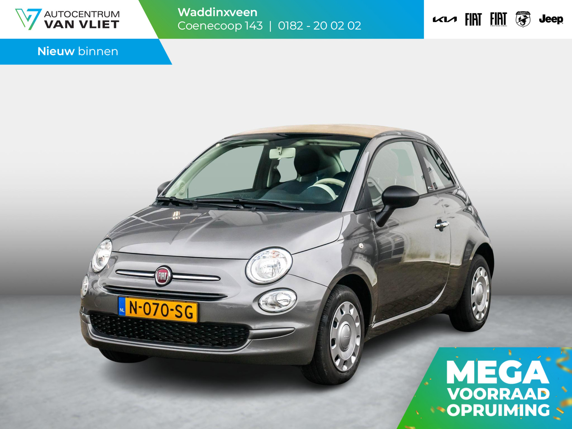 Fiat 500 C 1.0 Hybrid Cult | Airco | Zeer weinig km! |