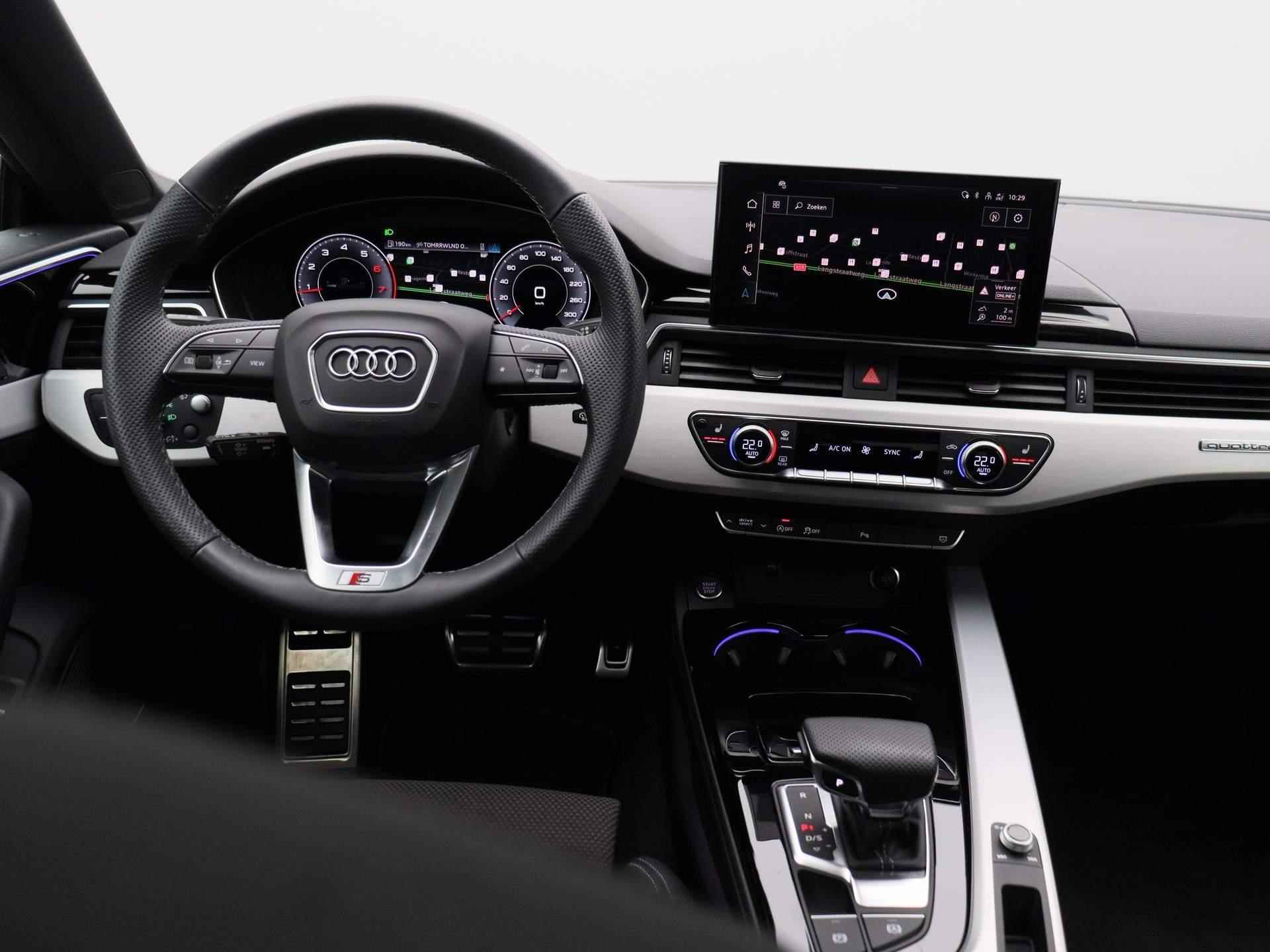 Audi A5 Sportback 40 TFSI quattro S edition 204 PK | S-line Interieur | S-line Exterieur | Automaat | Camera | Navigatie | Virtual cockpit | Panoramadak | Matrix LED | Head-up display | Lichtmetalen velgen | Stoelverwarming | Audi drive select | Adaptive cruise control | Fabrieksgarantie | - 7/54