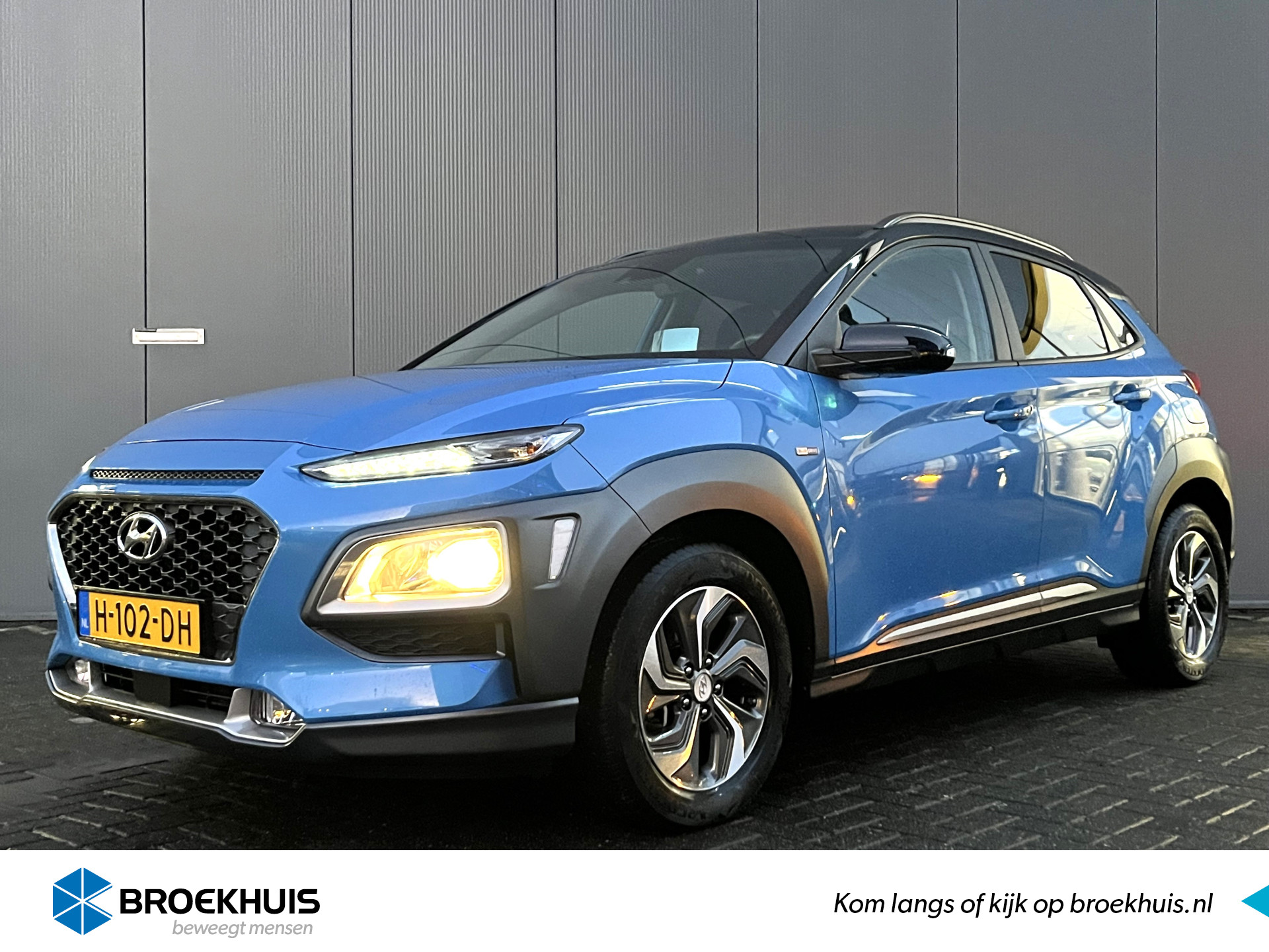 Hyundai KONA 1.6 GDI HEV 140pk Fashion Automaat | Camera | Climate | Keyless | Navigatie | 16" Lichtmetaal | Krell Audio | Head-up Display |