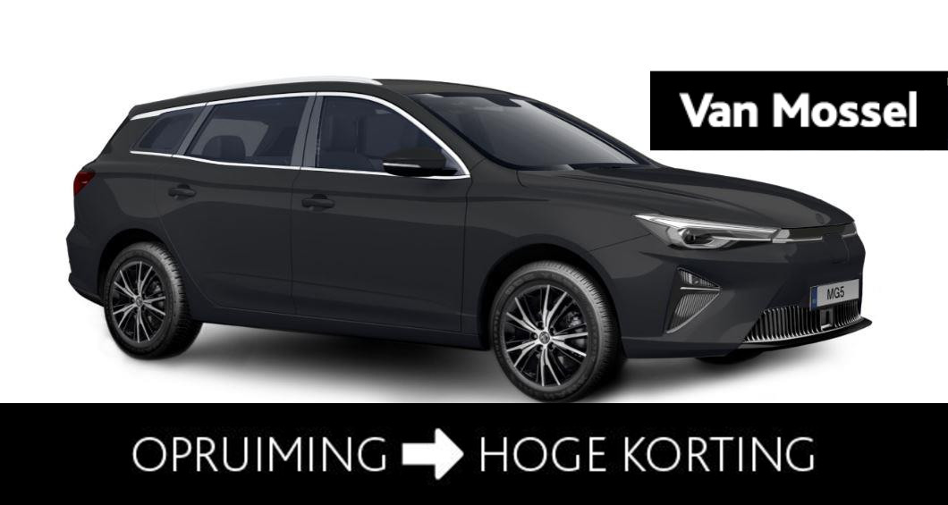 MG 5 Long Range Luxury 61 kWh  /  Pebble Black ACTIE voorraad registratiekorting / ( Subsidie particulier € 2.000,= ) diverse kleuren op voorraad !!!! / 380 WLTP