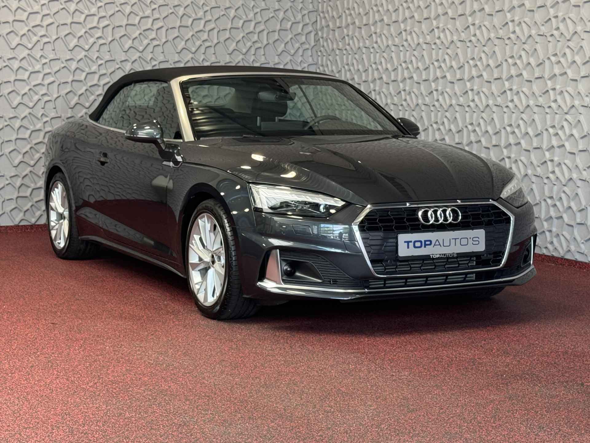 Audi A5 Cabriolet 40 TFSI 204 PK ADVANCED NEK/STOELVERW LEER NAVI CAMERA ADAP.CRUISE 05/2024 80.000.- NWPRS - 62/86