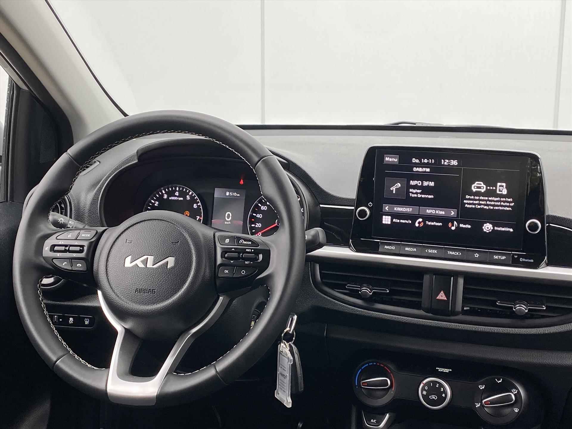 KIA Picanto 1.0 DPi 63pk 4-zits DynamicLine | Camera | Navi by App | CarPlay | Airco | - 12/38