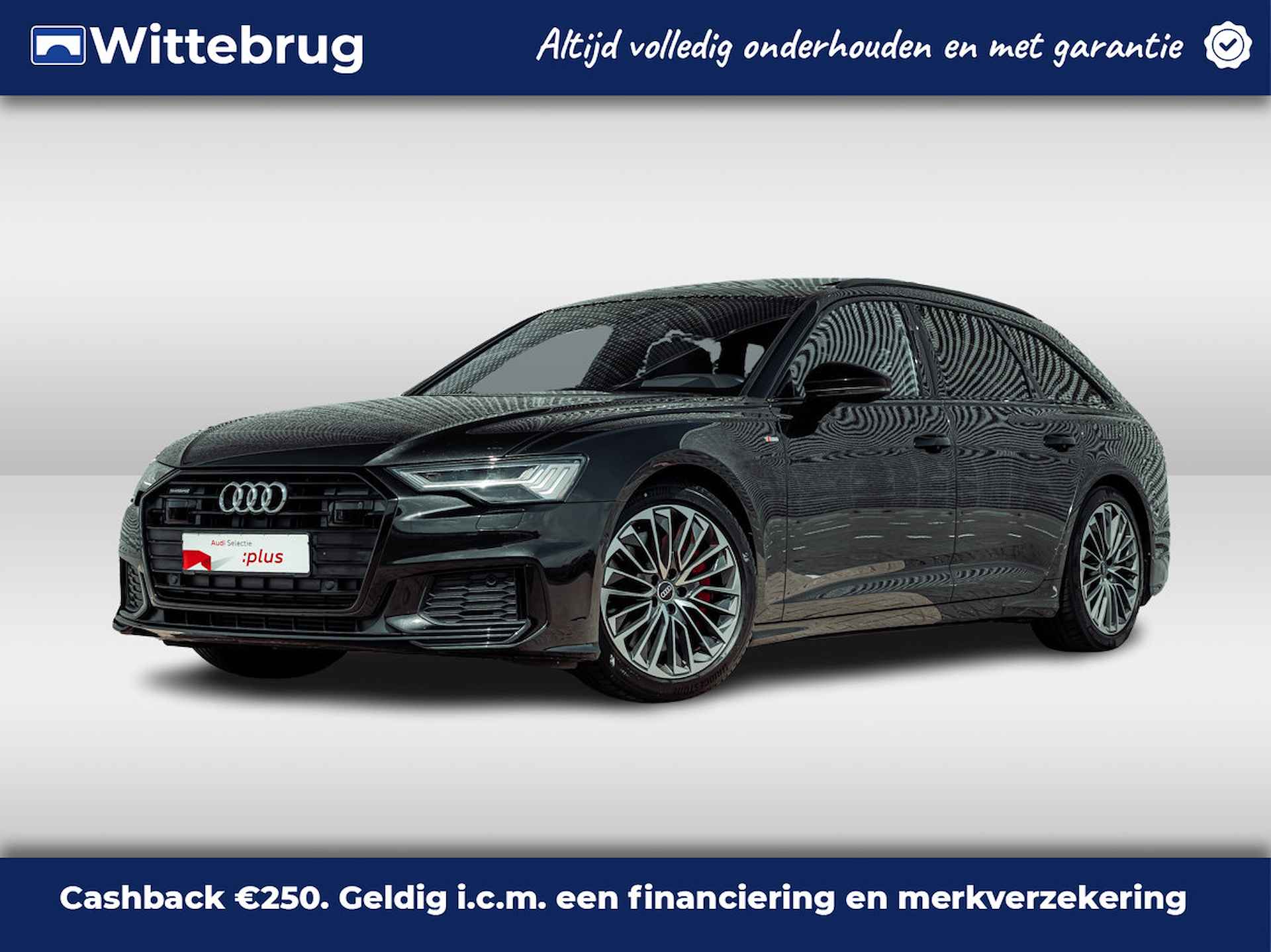 Audi A6 Avant 55 TFSI e 367pk quattro S Line | Panoramadak | Head Up | Tour & City | Camera | Leder Valcona | Comfortsleutel - 1/35