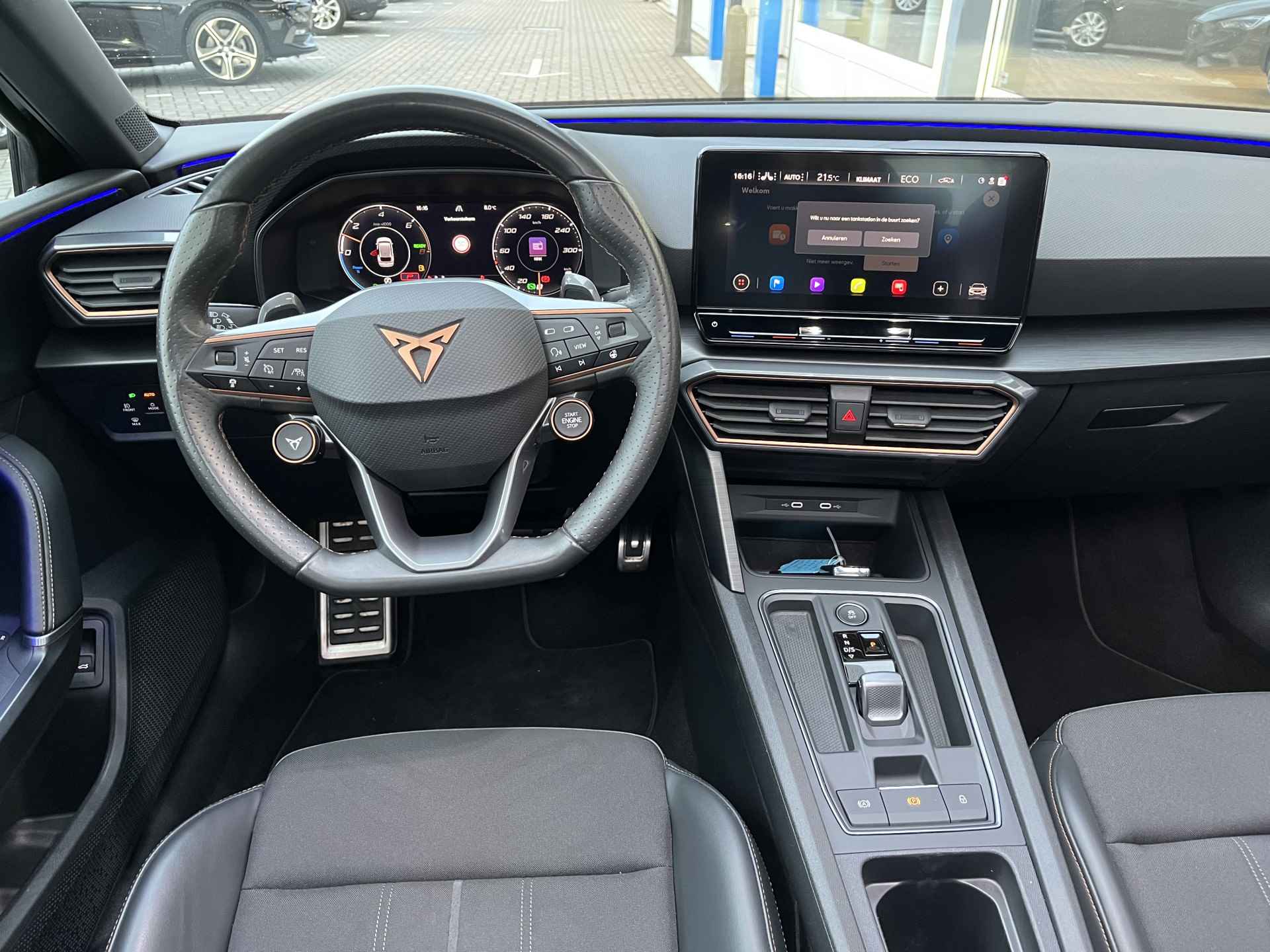 CUPRA Leon Sportstourer 1.4 e-Hybrid VZ Performance / AUTOMAAT/ 245 PK/ PANO/ CAMERA/ PARK. SENSOREN/ MATRIX/ DODE HOEK/ DCC/ KEYLESS/ STOEL-STUURVERWARM./ ADAPT. CRUISE/ APP CONNECT/ NAVI/ CLIMA/ DAB/ 19" LMV - 9/61