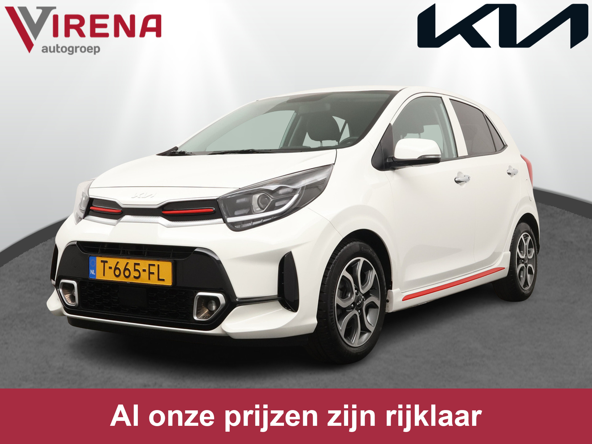 Kia Picanto 1.0 DPi GT-Line Automaat - Navigatie - Apple CarPlay/Android Auto - Cruise Control - Climate Control - Fabrieksgarantie tot 06-2030