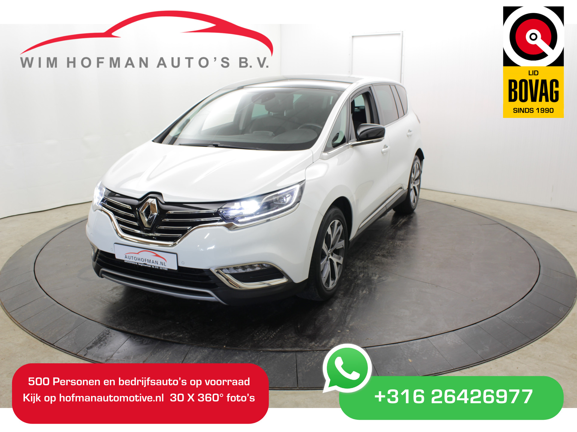 Renault Espace 1.6 TCe 200PK Dynamique 7Pers Panodak Trekhaak Stoelverw Cruise PDC V+A Dodehoekdetec