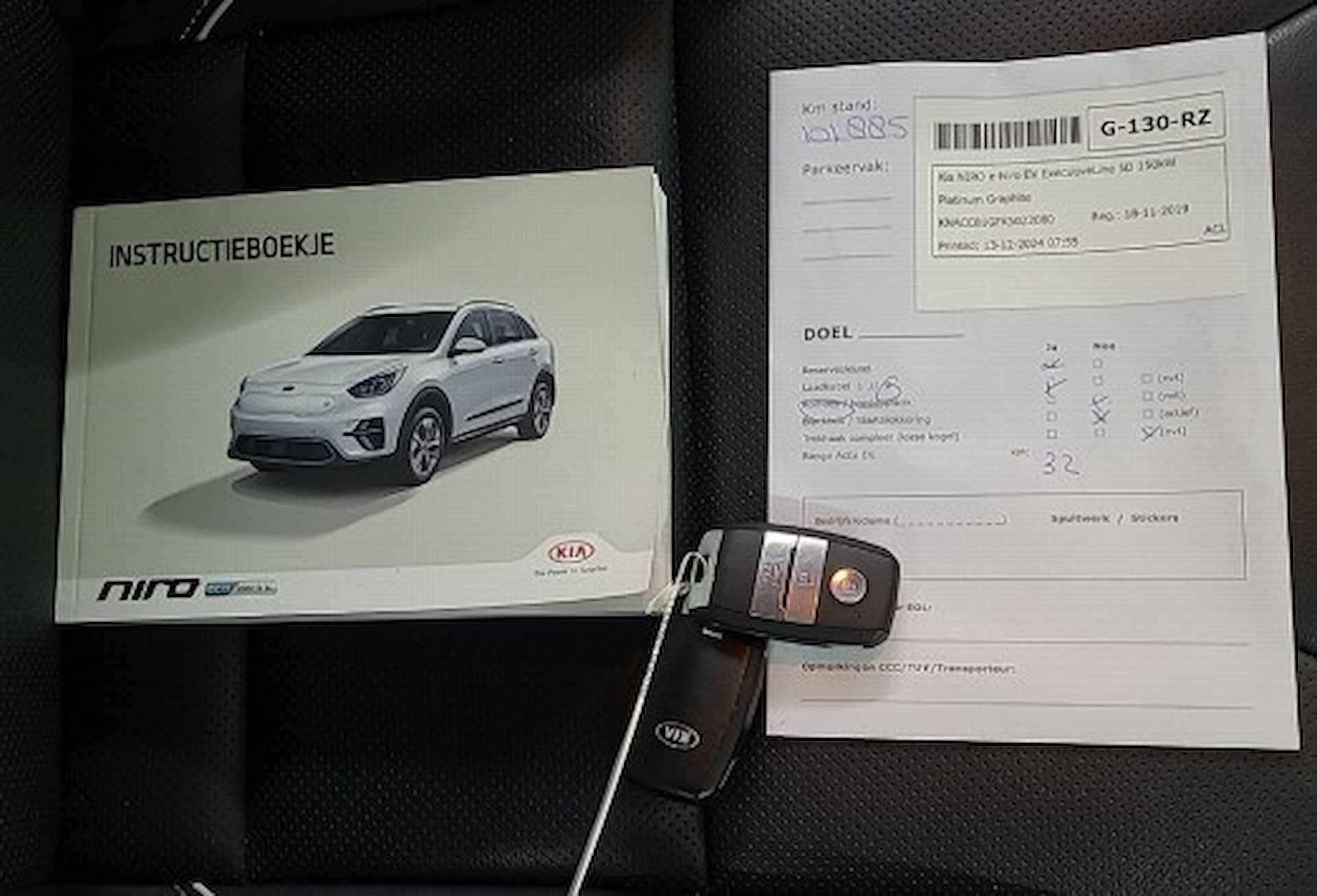 Kia e-Niro ExecutiveLine 64 kWh (204 PK) 1e-Eig. Keurig-Onderh. BOVAG-Garantie. NL-Auto. Leer, Navigatie/Apple-Carplay/Android-Auto, Adaptive-Cruisecontrol, Parkeersensoren-V+A, Keyless-Entry/Start, Stoelverwarming-V+A, DAB, Gevent. Premium-Audio, Licht-Zicht-Pakket, Lm-Velgen-17Inch, Privacy-Glas - 15/21