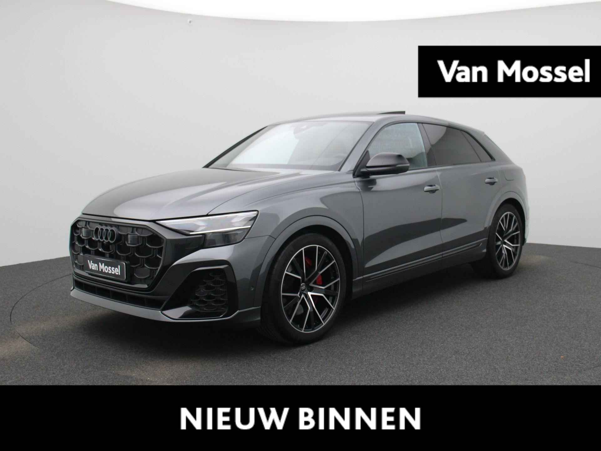 Audi Q8 60 TFSI e quattro Pro Line S Competition 490 PK | S-line | Automaat | Navigatie | 360 Camera | Panoramadak | Luchtvering | B&O 3D Sound System| Dodehoeksensoren | Adaptive Cruise Control | Climate Control | Stoelverwarming voor- en achterin | Virtual Cockpit | Laser HD Matrix | Privacy glass |