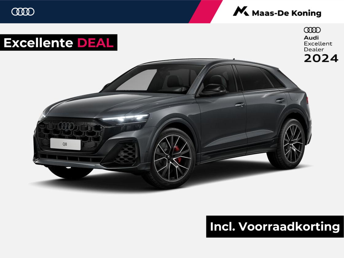 Audi Q8 60 TFSI e quattro Pro Line S Competition · Elektrisch glazen panorama-dak · Lichtmetalen velgen 22" · Comfortsleutel · Assistentiepakket tour & parking