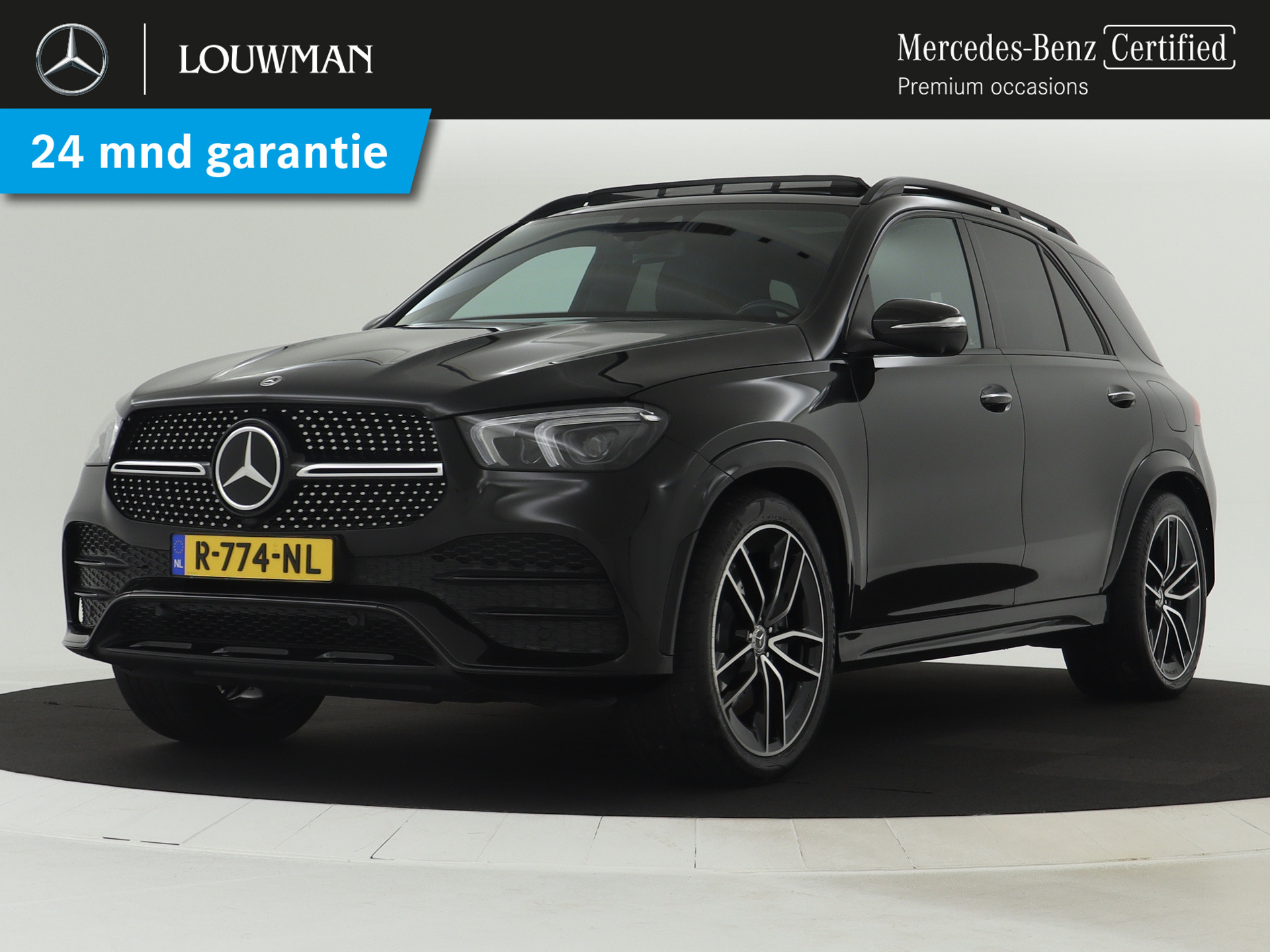 Mercedes-Benz GLE 350 e 4MATIC Premium Plus AMG | Panoramadak | Burmester | Trekhaak | Luchtvering | Memory Stoelen | 22 inch. Lichtmetalen velgen | Distronic | Navigatie | Parkings support met camera | Inclusief 24 maanden Mercedes-Benz Certified garantie voor Europa.