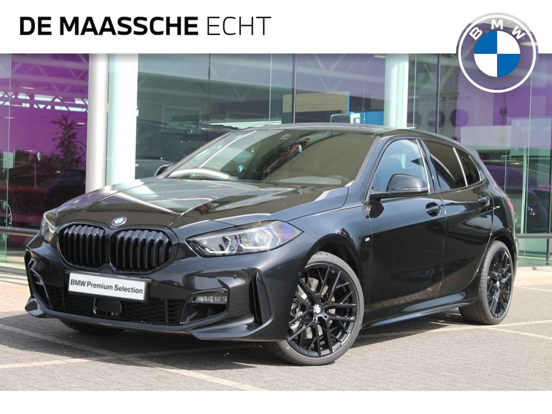 BMW 1-serie 120i High Executive M Sport Automaat / Panoramadak / Adaptieve LED / Stoelverwarming / Head-Up / Harman Kardon / Live Cockpit Professional / Parking Assistant - 1/24