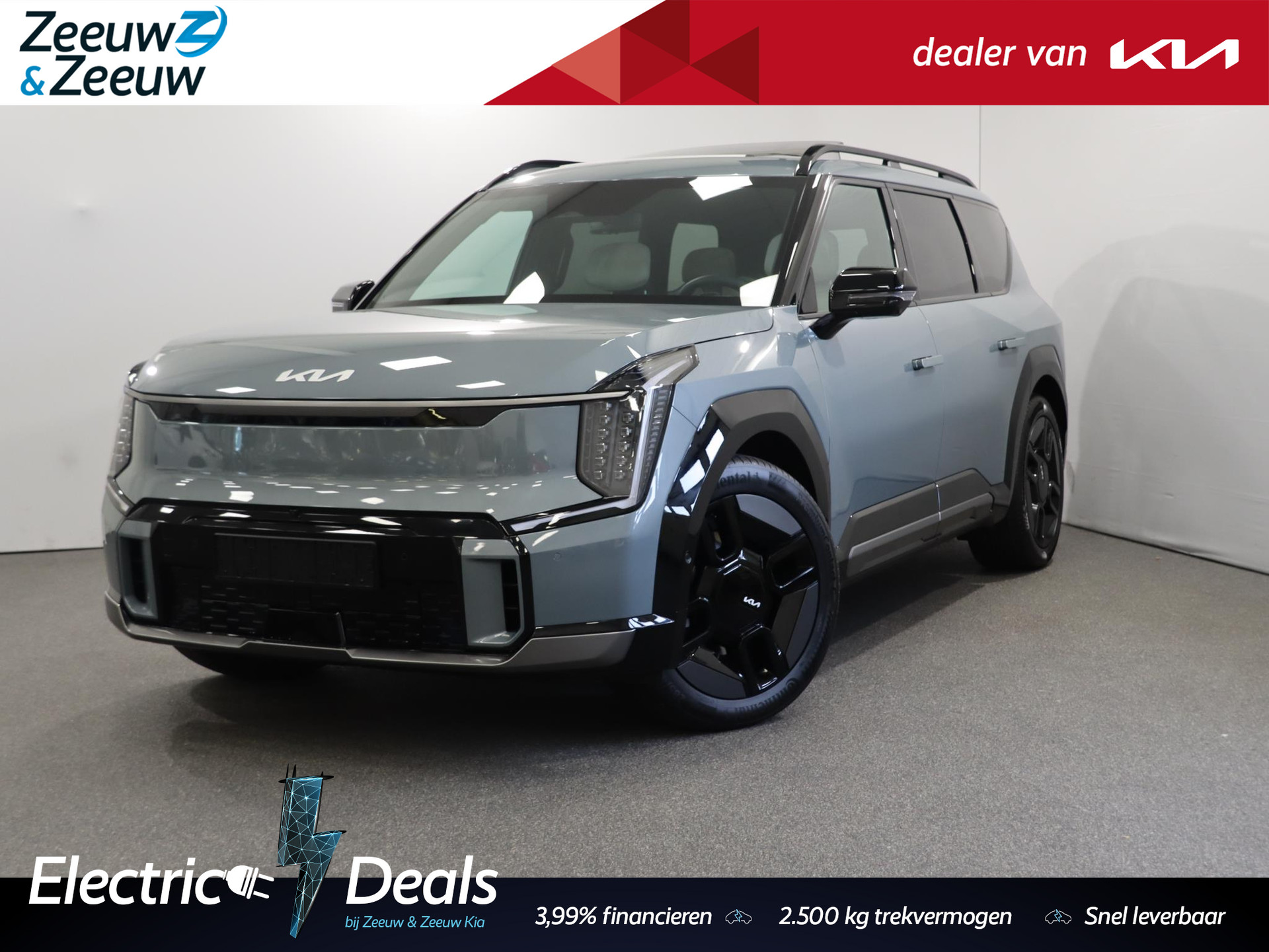 Kia EV9 Launch Edition GT-Line AWD 6p. 99.8 kWh | €1700,- Korting + Laadpaal voor €1.000,- (t.w.v. €1.700,-) | 505 km WLTP | actierente 3.99% | KIA Leiderdorp: 071 760 06 00