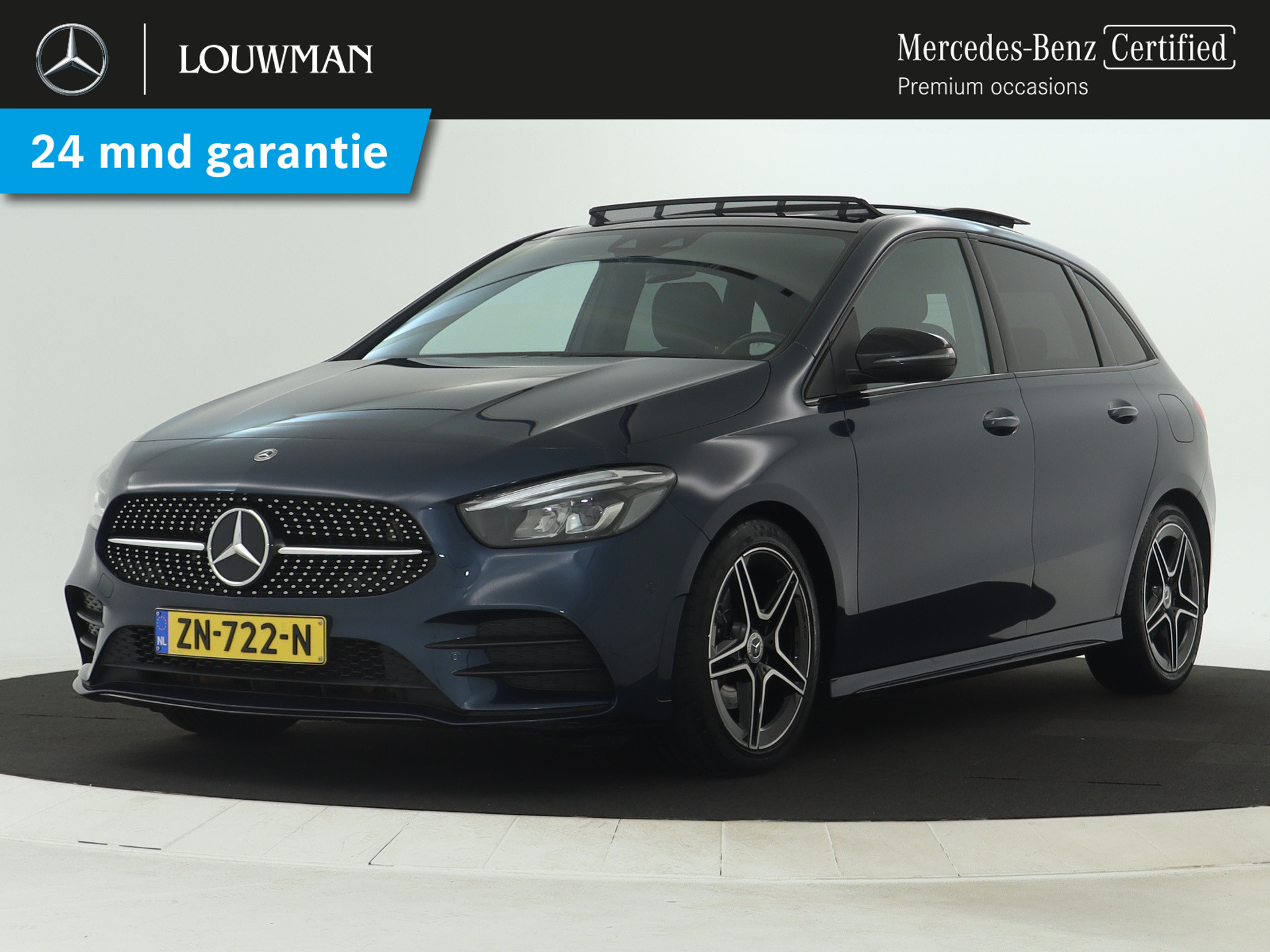 Mercedes-Benz B-Klasse 200 Business Solution AMG Nightpakket | Panoramadak | Stoelverwarming | Augmented Reality | Parkeerpakket met Camera | Car Play | Inclusief 24 maanden MB Certified garantie voor Europa.