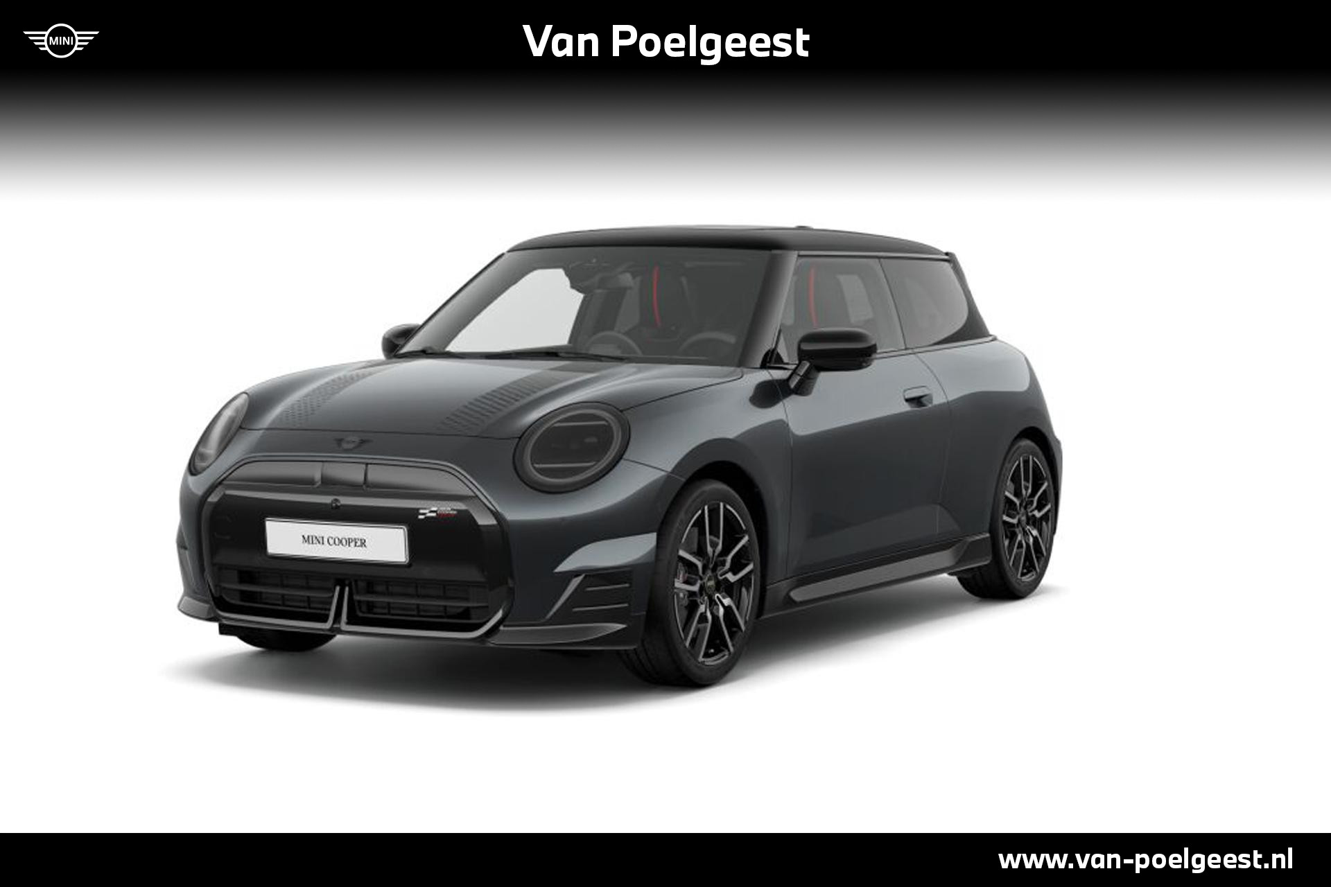 MINI Cooper E John Cooper Works XL 40.7 kWh MINI Cooper Electric Cooper E John Cooper Works XL 40.7 kWh | Pakket XL | Dak en spiegelkappen in Jetblack