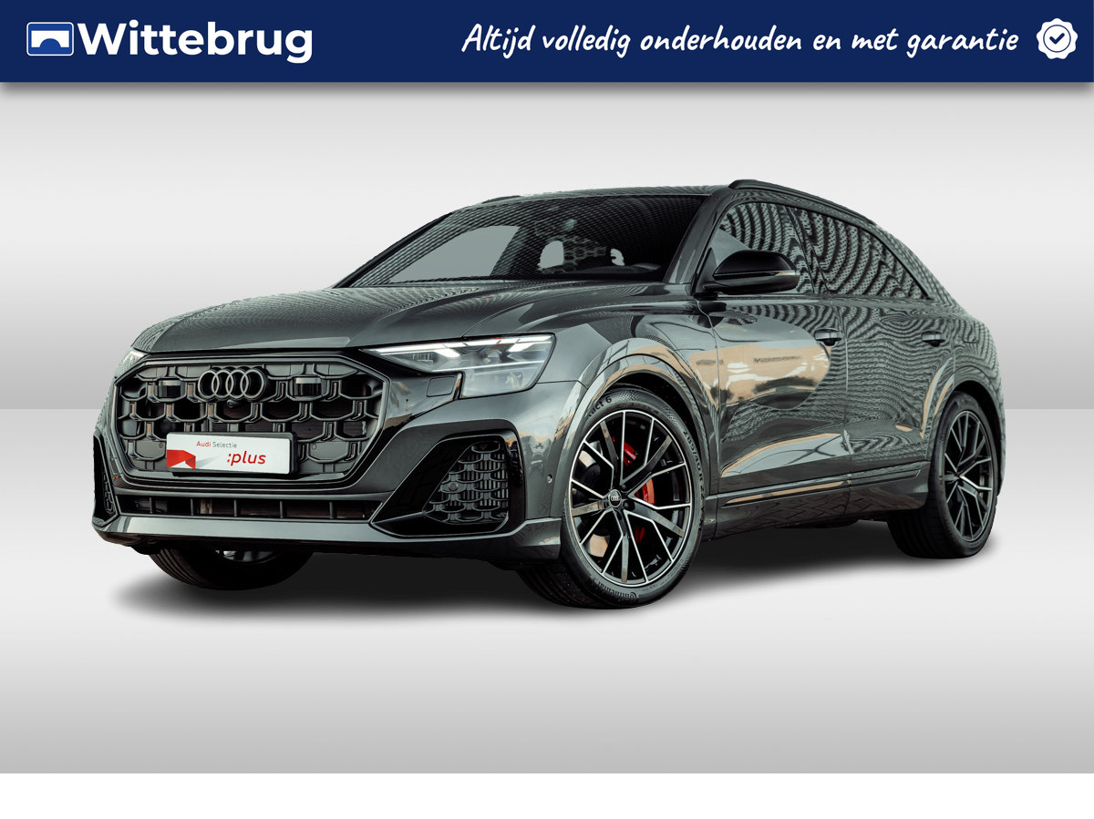 Audi Q8 60 TFSI e 490pk quattro Pro Line S Competition | FACELIFT | Panoramadak | S-sportstoelen | Leder met ruitstiksel | Head Up | Bang & Olufsen | 22" LM velgen | Optiek zwart | Trekhaak | City & Parking