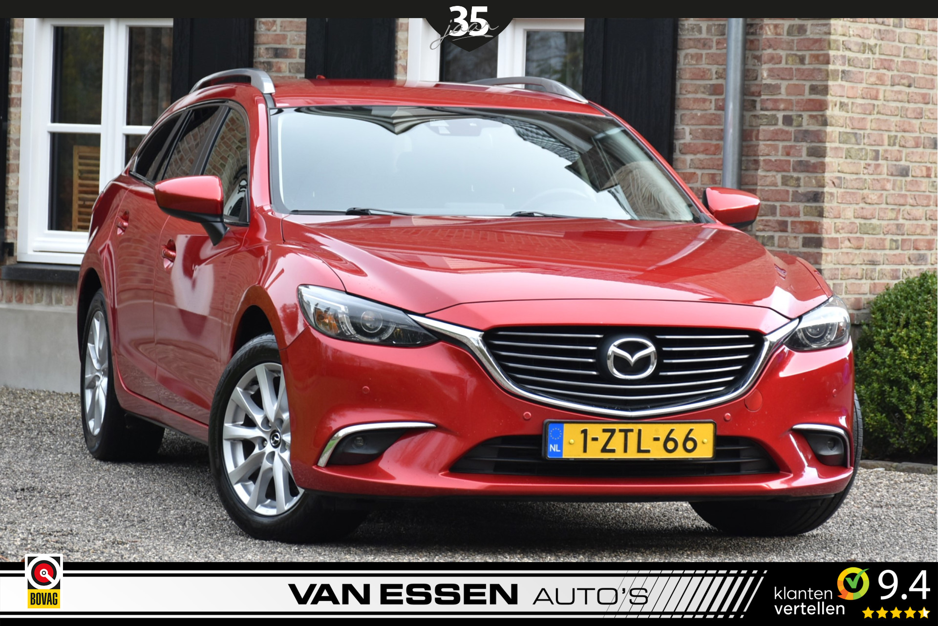 Mazda 6 Sportbreak 2.2D SkyActiv-D 150 Skylease+ Navi Airco Stoelverw. APK tot 08-2025! NAP!