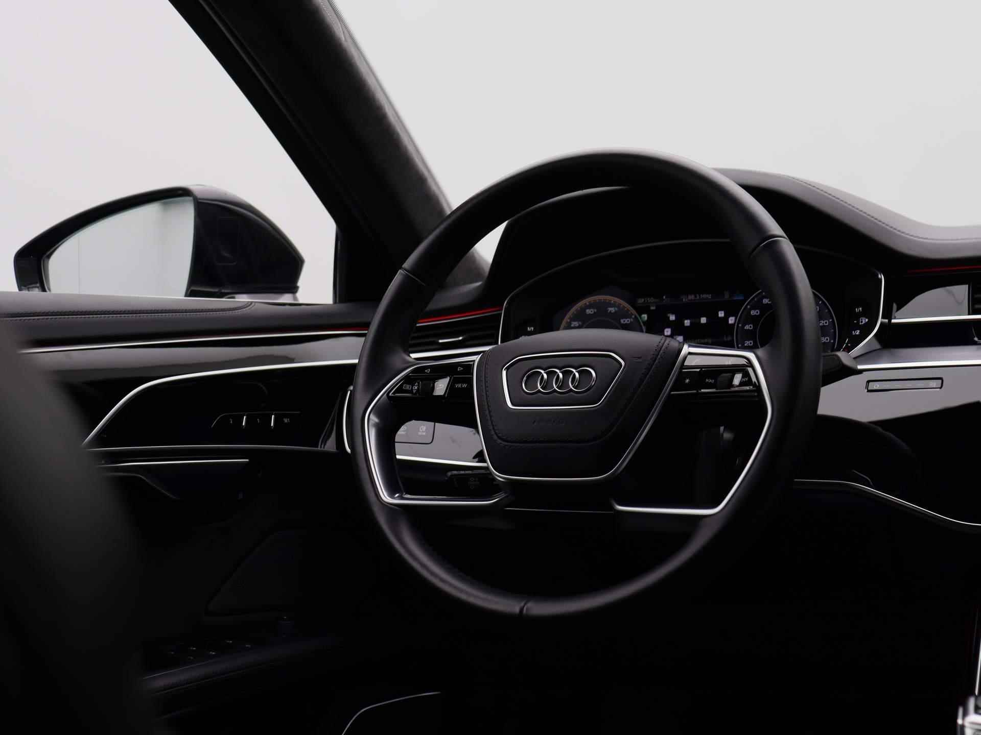 Audi A8 60 TFSI e quattro Lang Pro Line 449 PK | Automaat | Panoramadak | Vierwielbesturing | Climate Control | Privacy glass | 360 Camera | Stoelverwarming | Adaptive Cruise control | Parkeersensoren | Laser LED Matrix | B&O sound system | Stoelventilatie & Massage | - 11/77