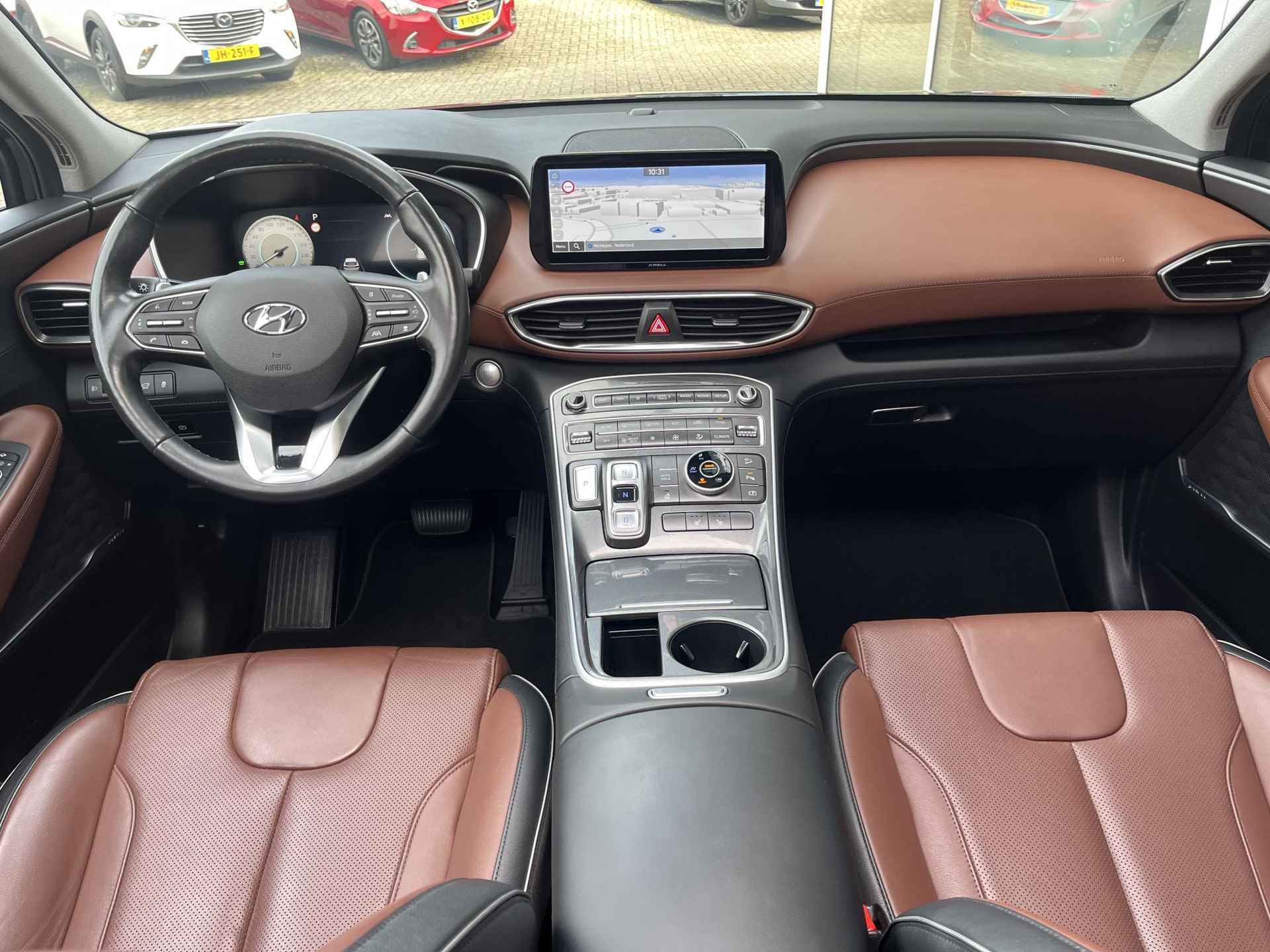 Hyundai Santa Fe 1.6 T-GDI HEV Premium Sky 7p. | Automaat | 7Persoons | 4X4 | Navigatie | Cruise Control Adaptief | Climate Control | Parkeersensoren | Parkeercamera | Schuif/kanteldak | 36Mnd. Garantie | Rijklaar! | - 19/35