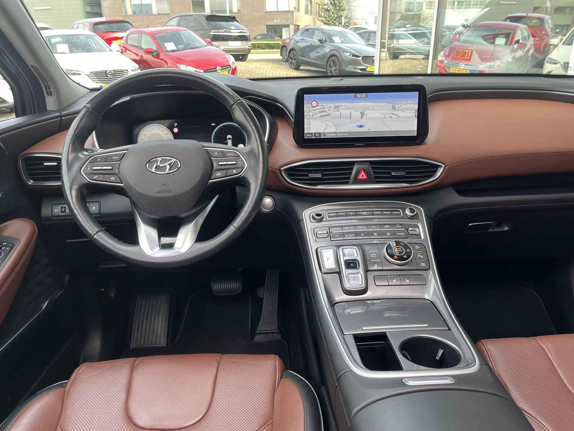 Hyundai Santa Fe 1.6 T-GDI HEV Premium Sky 7p. | Automaat | 7Persoons | 4X4 | Navigatie | Cruise Control Adaptief | Climate Control | Parkeersensoren | Parkeercamera | Schuif/kanteldak | 36Mnd. Garantie | Rijklaar! | - 21/35