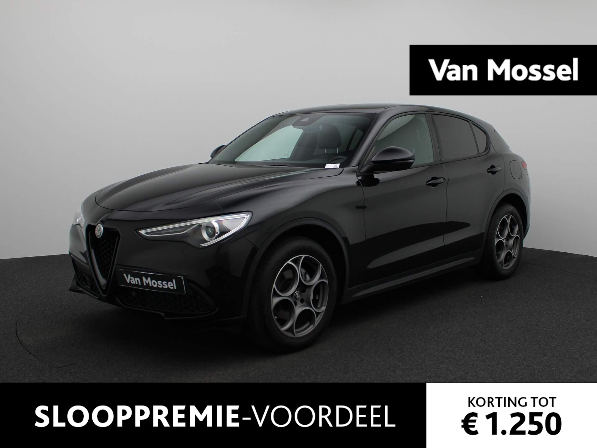 Alfa Romeo Stelvio 2.0 T AWD Sprint | NAVIGATIE | ACHTERUITRIJCAMERA | HALF-LEDER | PARKEERSENSOREN V+A | ELEKTRISCHE ACHTERKLEP | CLIMATE CONTROL | ADAPTIVE CRUISE CONTROL | BI-XENON KOPLAMPEN |