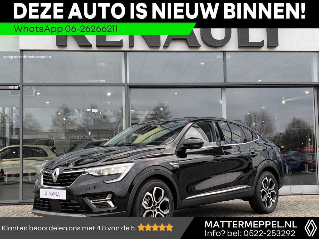 Renault Arkana 1.6 E-Tech Hybrid 145 Intens | Automaat | Pack Winter | Pack Parking | File Assist | All Season banden | Navigatie | Apple CarPl